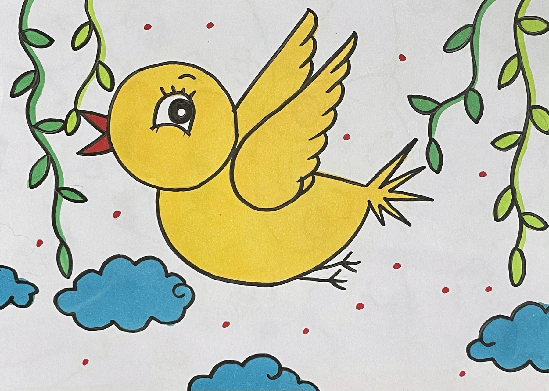 二年级画小鸟怎么画图片