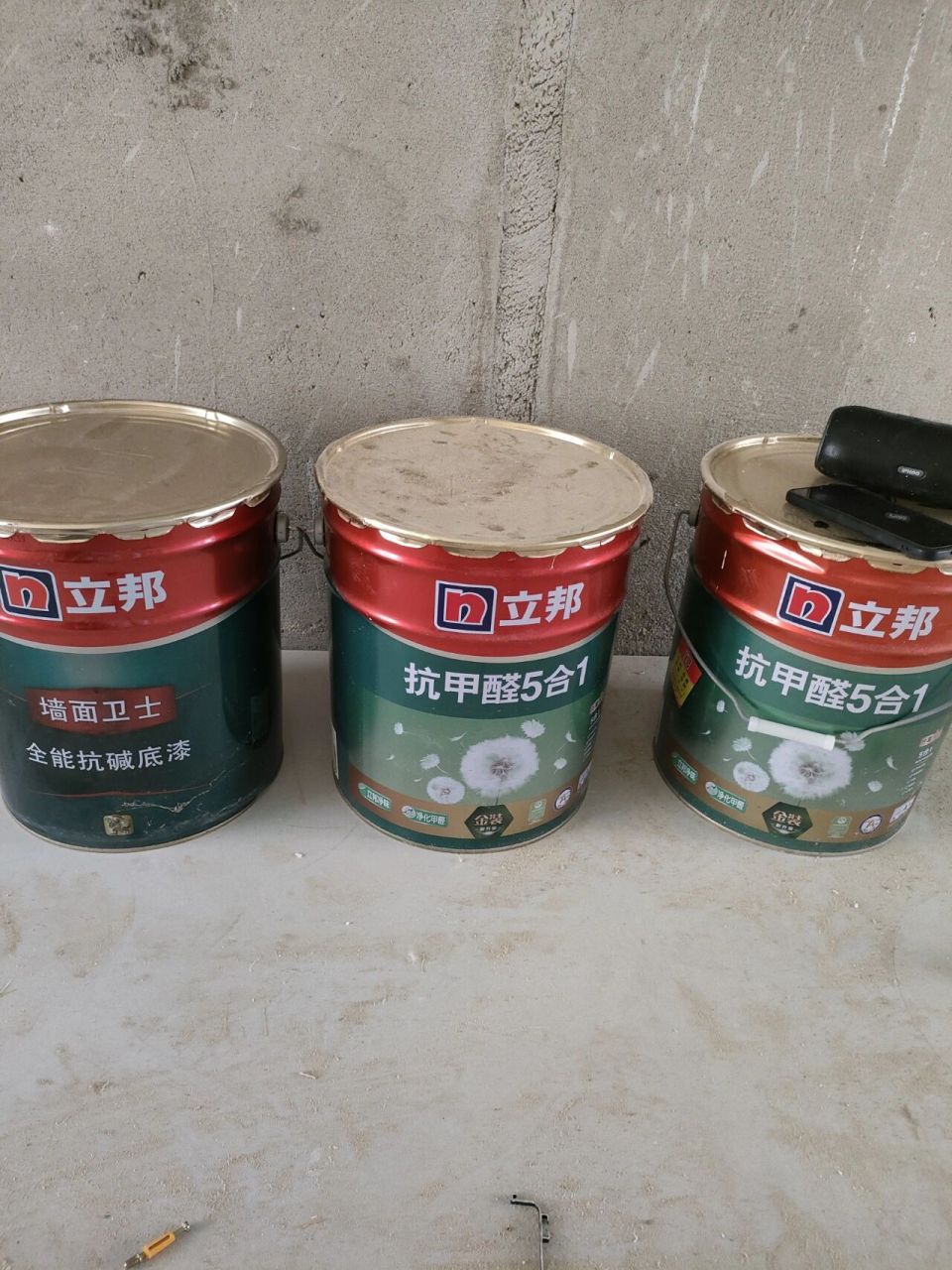 立邦美巢腻子粉 附价格清单 油工材料终于进场了 不知道价格贵了没有