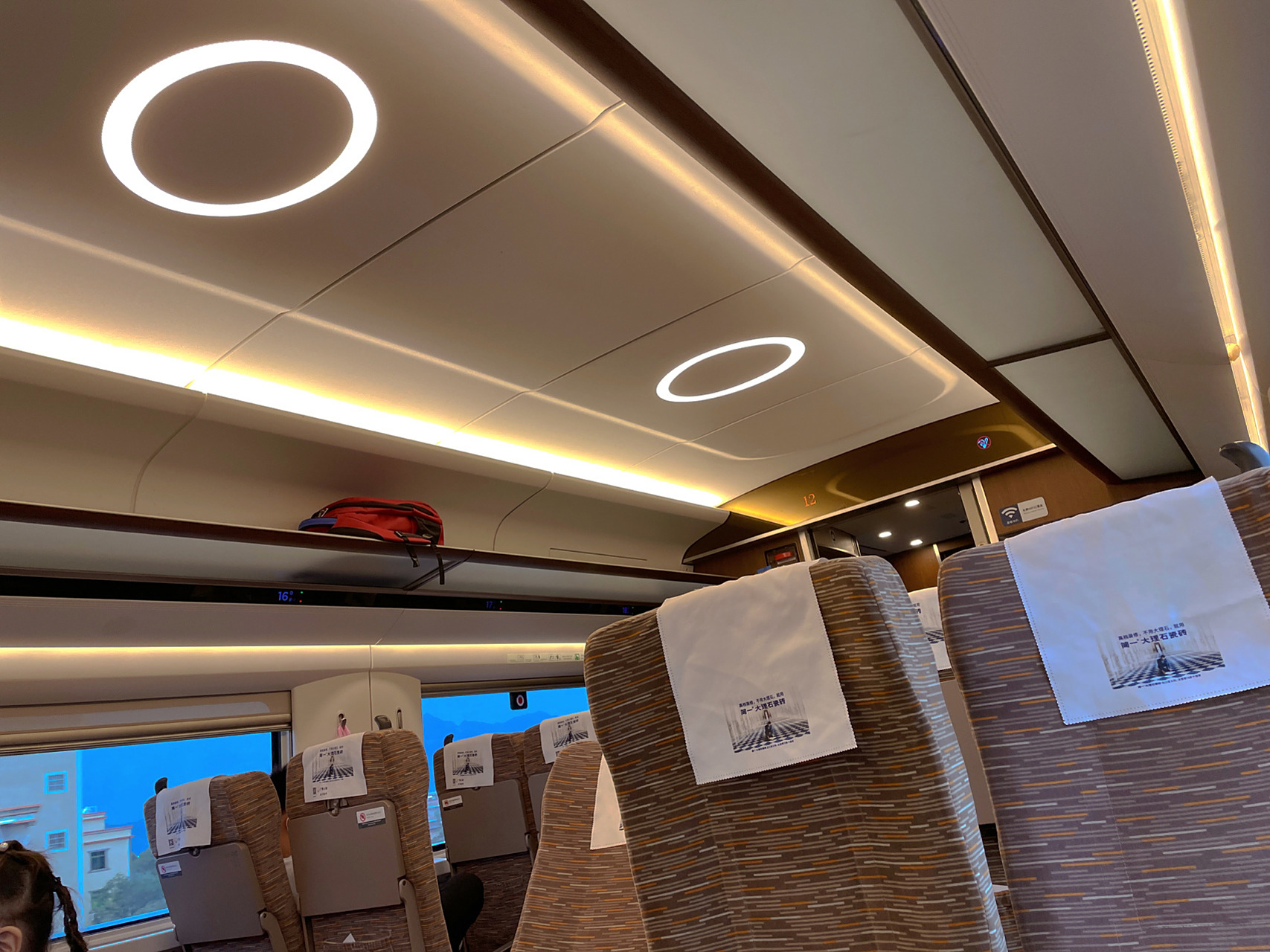 复兴号二等座 位置也很宽,湛江西  来往   长沙南(我们是到广州南的)