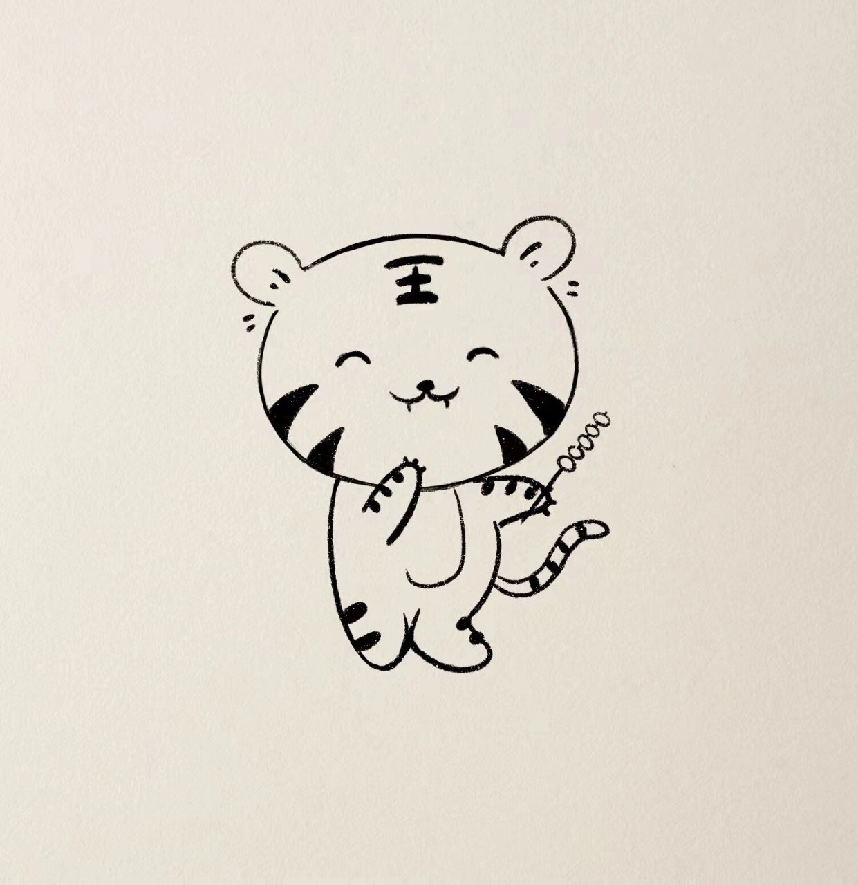 小老虎简笔画|虎年大吉 72757079 913836383891