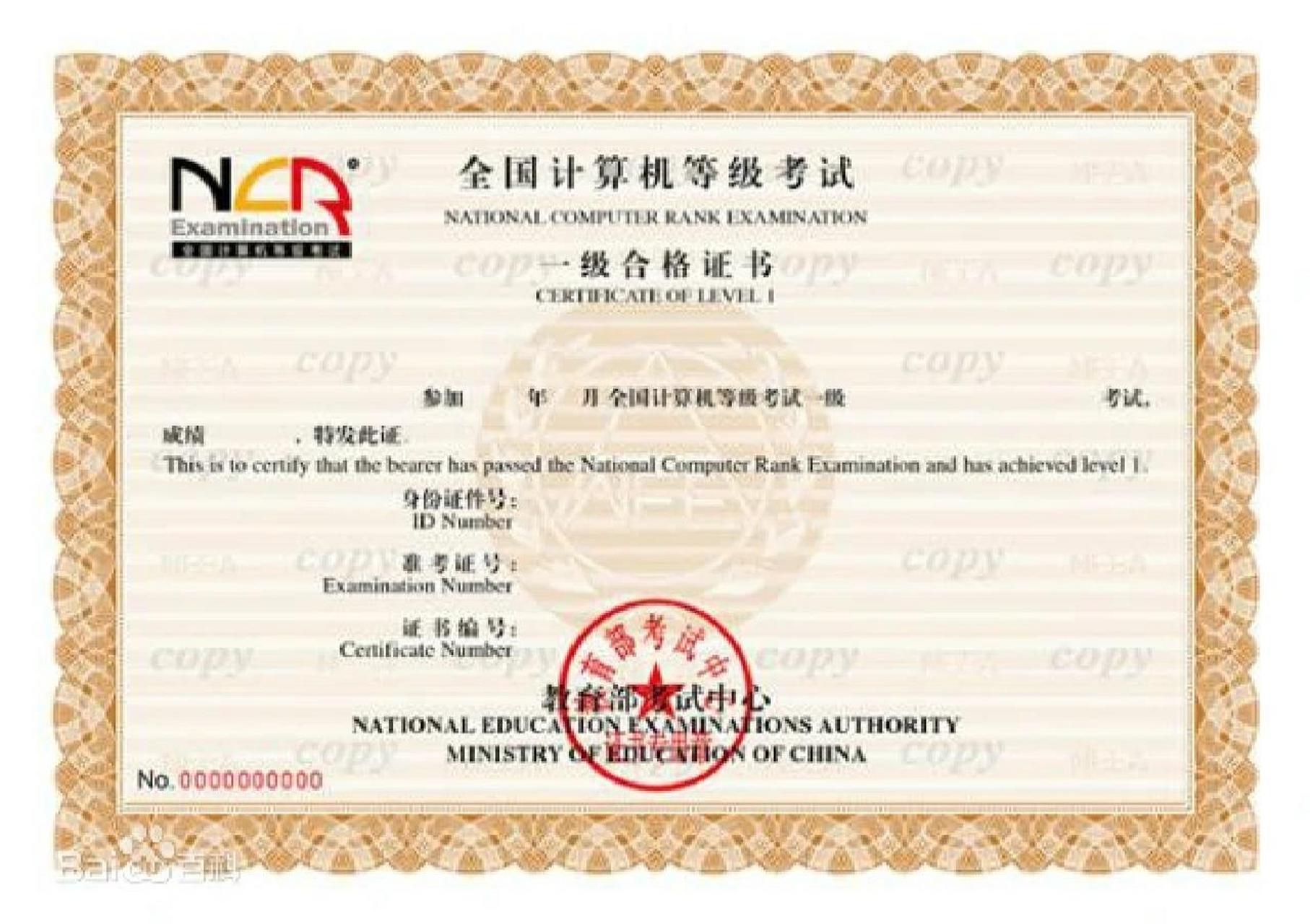 NCRE一级计算机基础知识复习资料2025