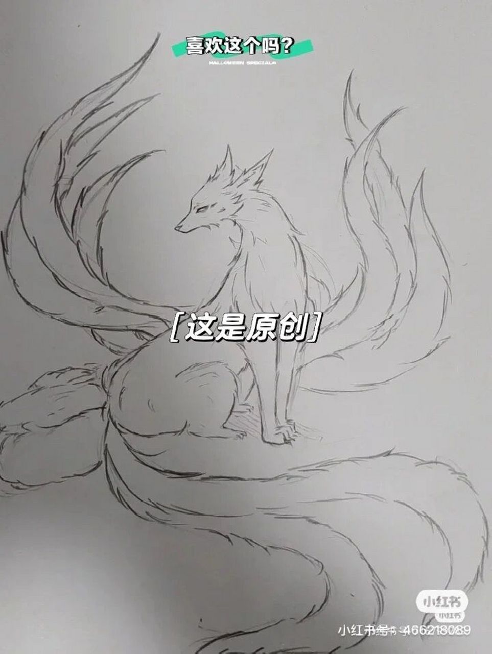 临摹九尾白狐 临摹的,不太好,不喜勿喷      师傅我画得咋样?