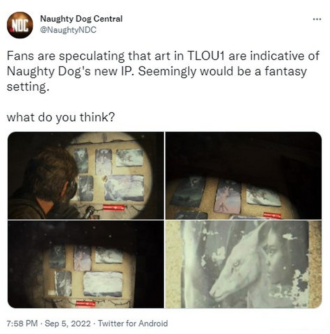 【《最后生还者:第一部》彩蛋:顽皮狗新作线索】顽皮狗工作室有在游戏