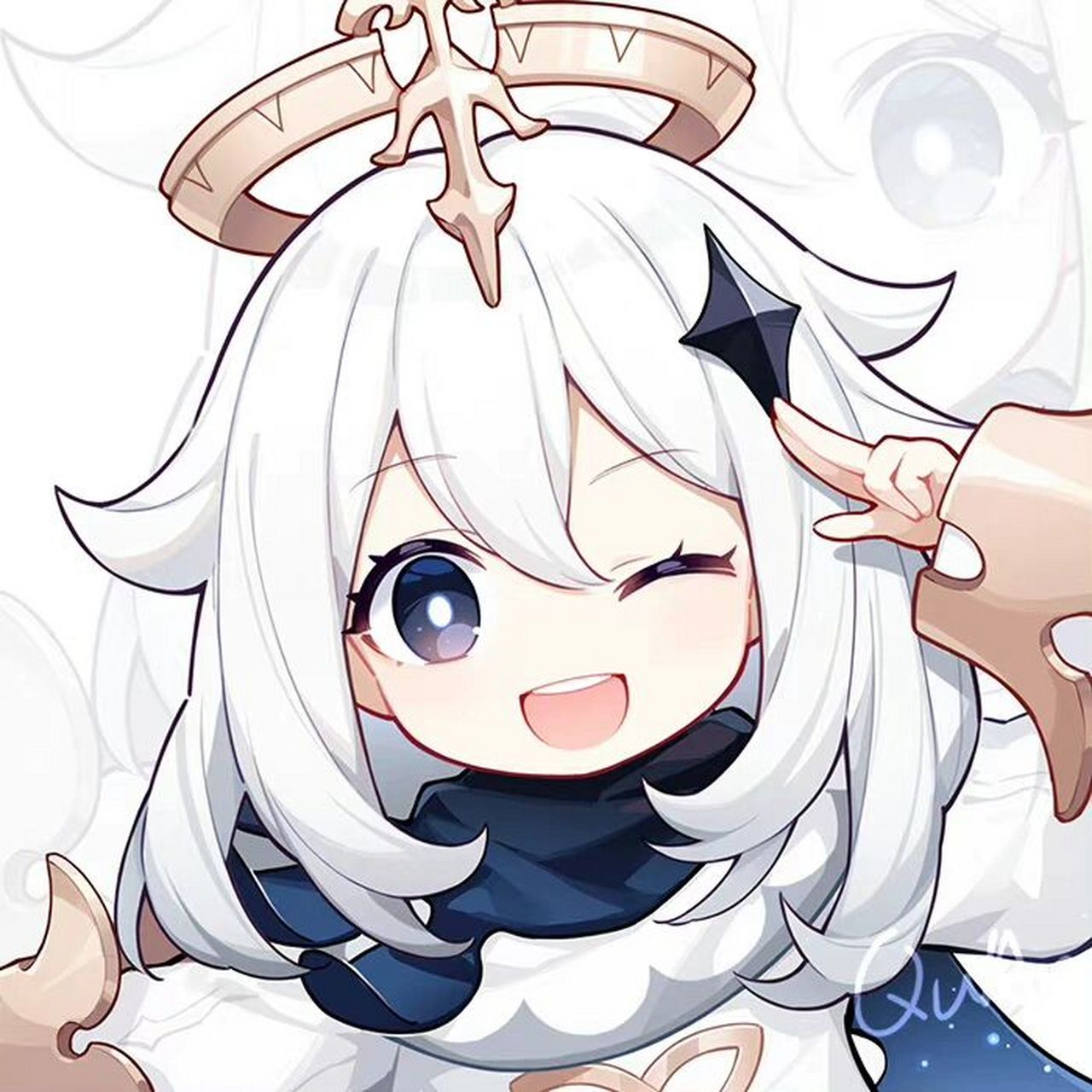 原神头像【旅行者 派蒙】 【转自微博:__quan_】 都去微博给我关注