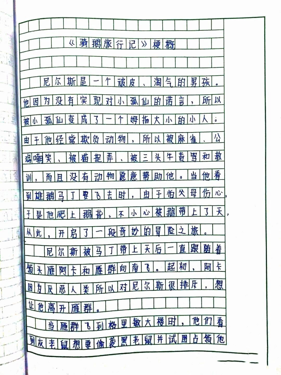 六年级作文《《骑鹅旅行记》梗概》 78 (0003з(036903c)