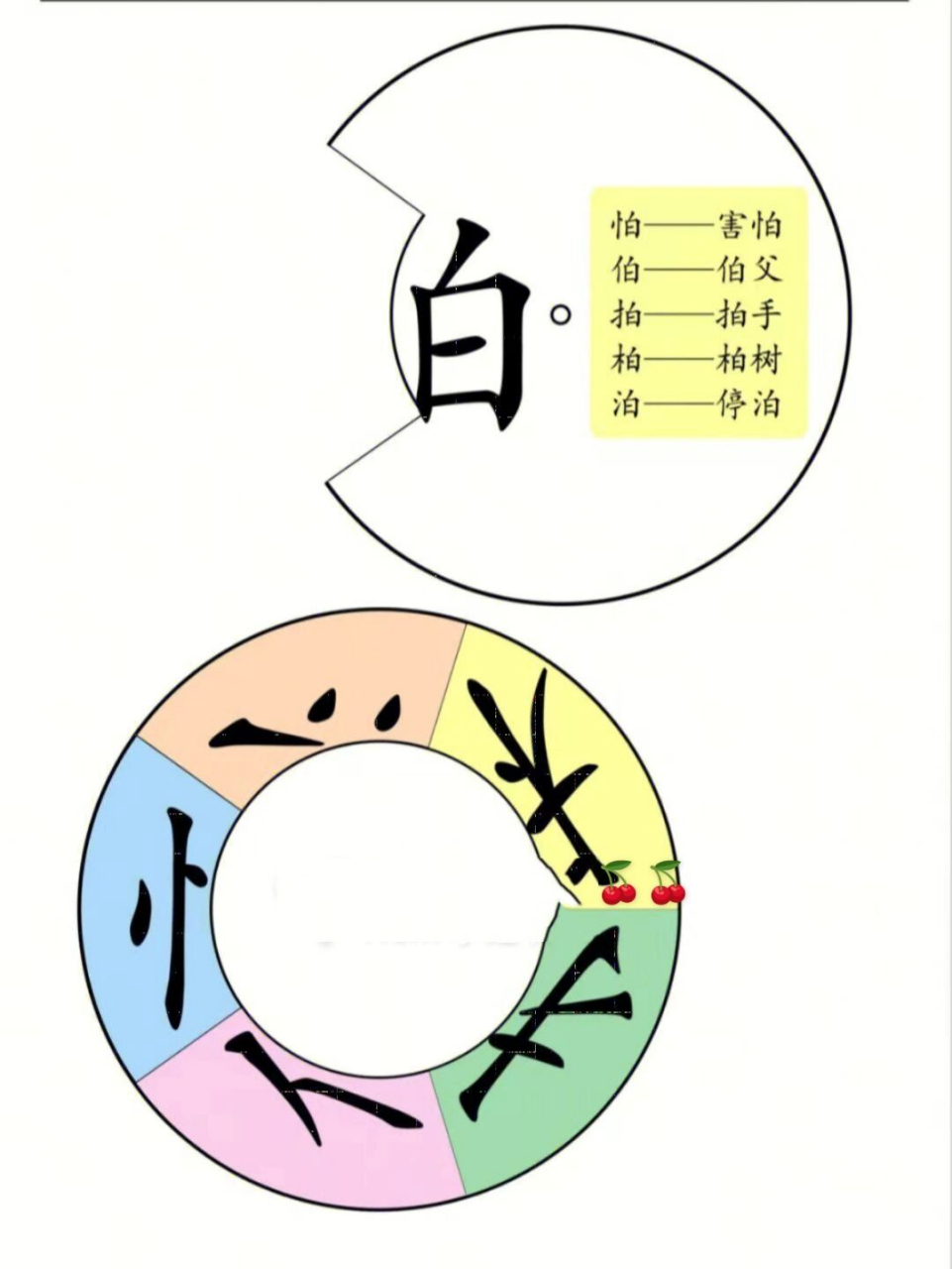 识字大转盘 大班幼小衔接识字大转盘