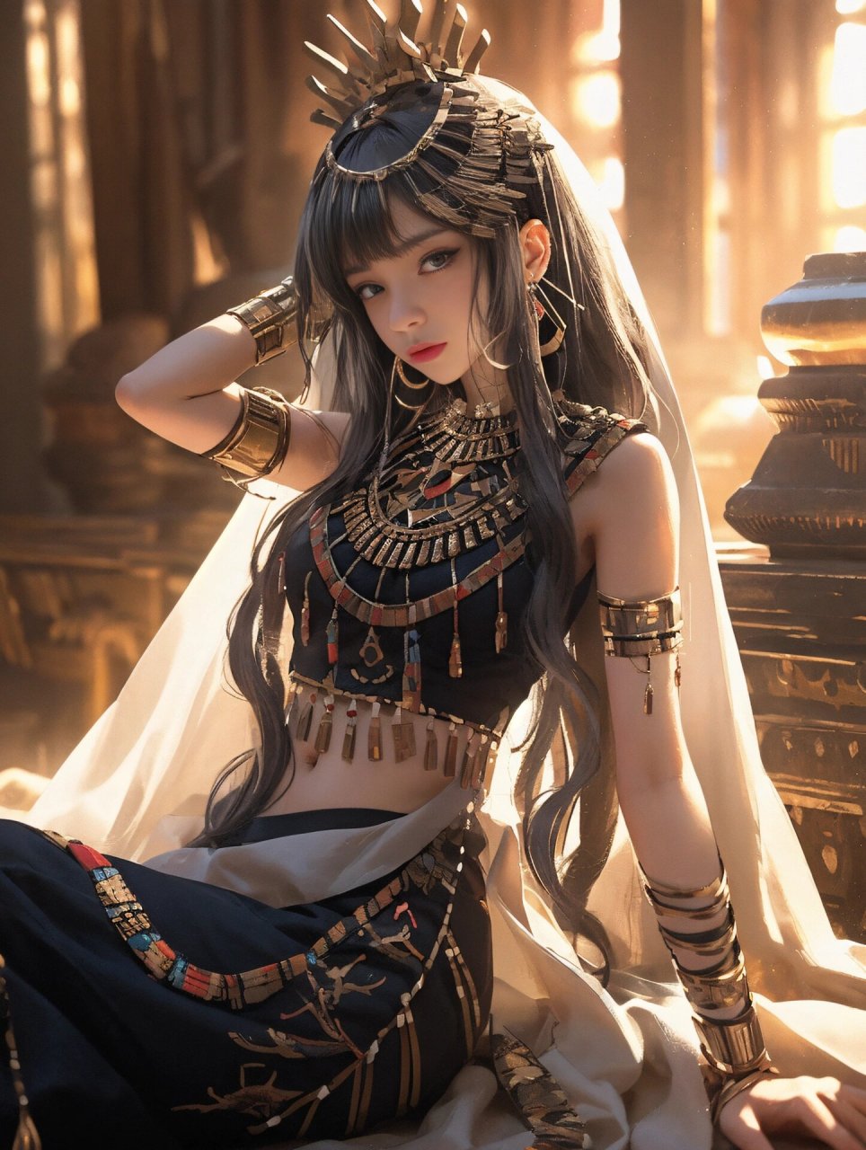 爱在西元前,古埃及服饰|ai绘画 我给你的爱写在西元前,深埋在美索不达