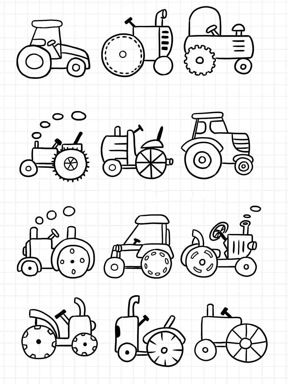 简笔画|可爱的小拖拉机萌萌哒儿童创意绘画 熬过一段艰难的日子 一定