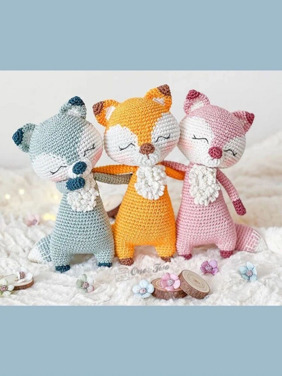 钩针图解|可爱小狐狸 材料及工具 棉线:橘黄色,白色,棕色 其他材料