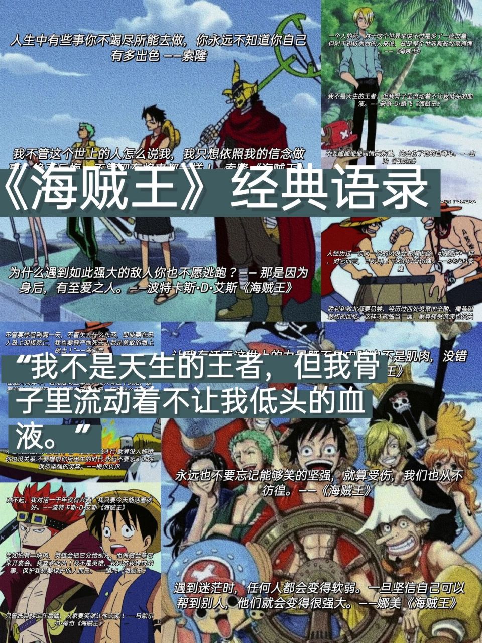 《海贼王》的经典台词‖句句震撼人心6015 大家好!
