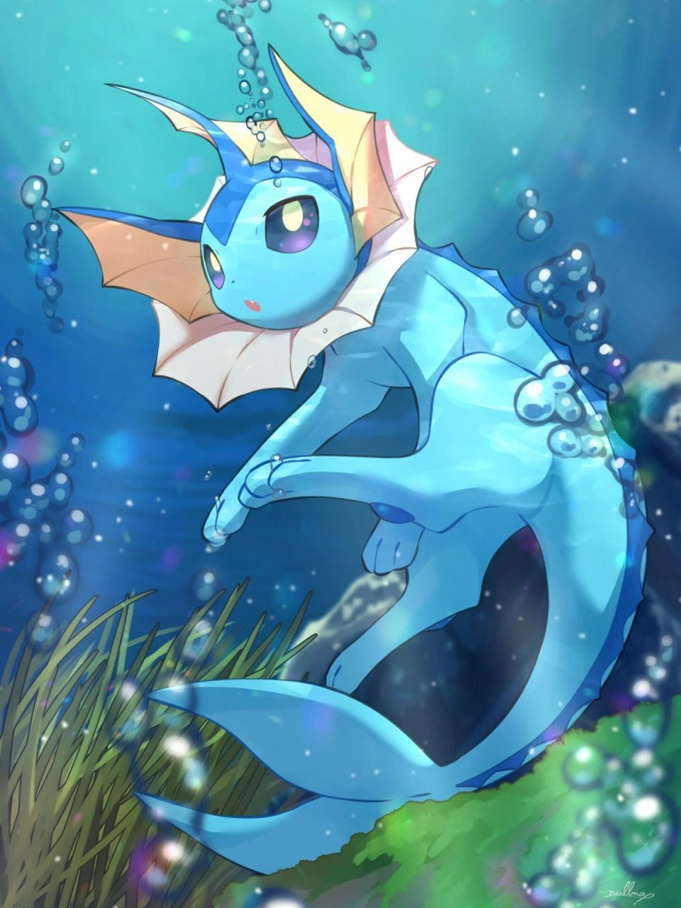 宝可梦插画分享·165|伊布家族の悠闲假期7315 sr