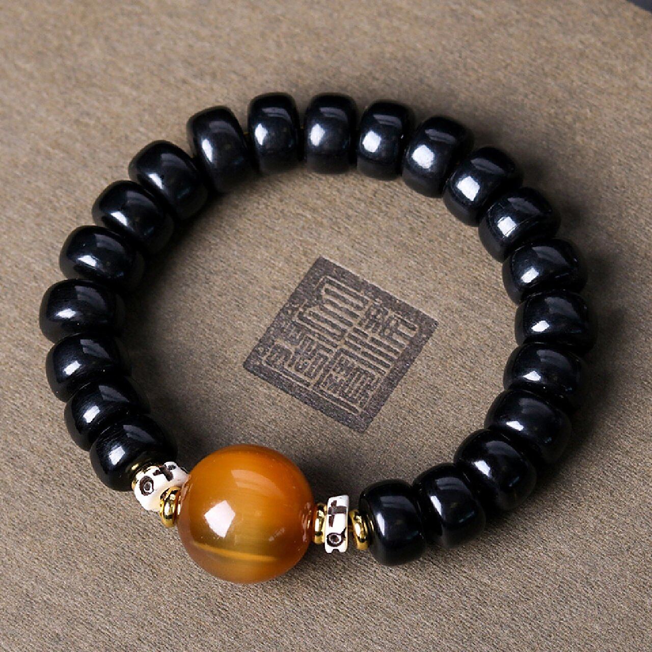 西藏黑羊角手串67 西藏黑羊角手串 67驱灾辟邪95 男女同款97