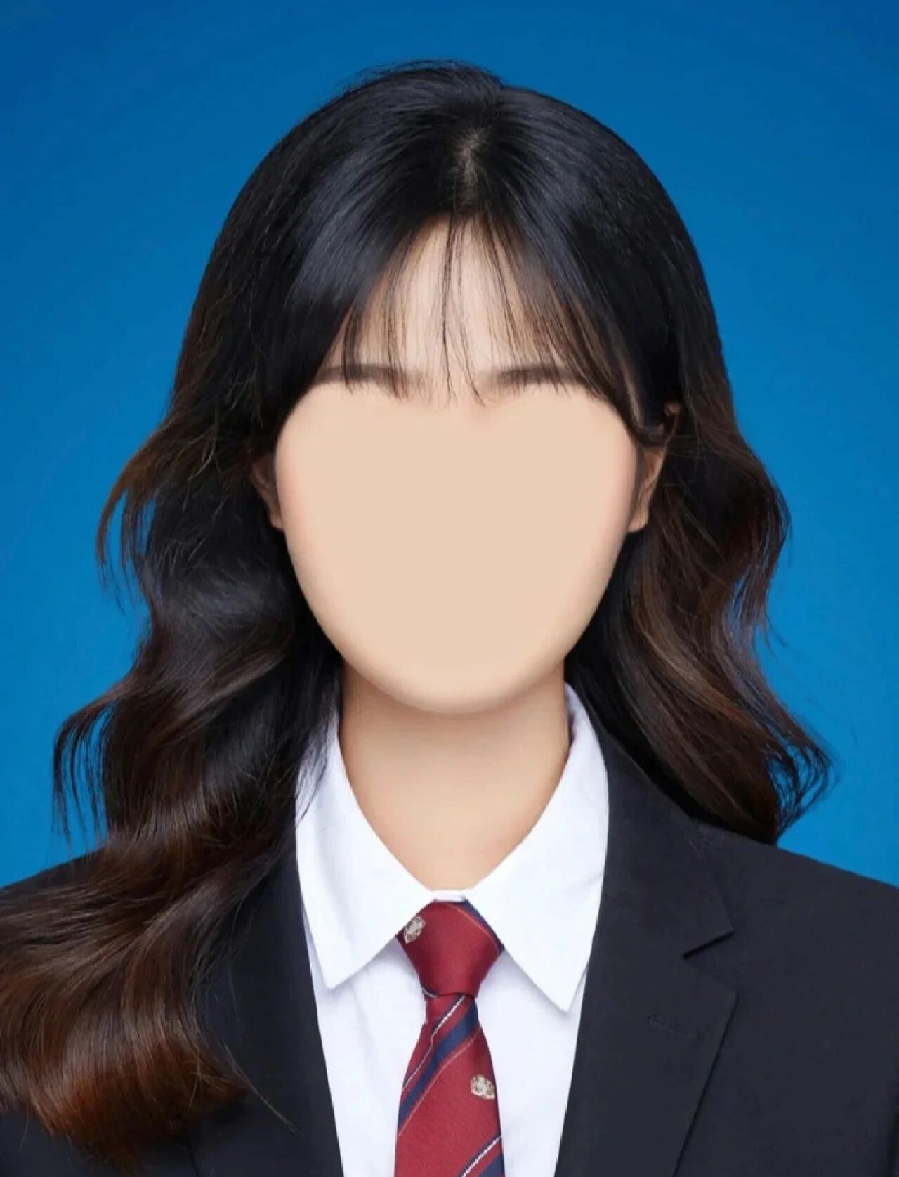 蓝底半身毕业照09模板更新~93帮修 快毕业的姐妹看过来~ 可适用于