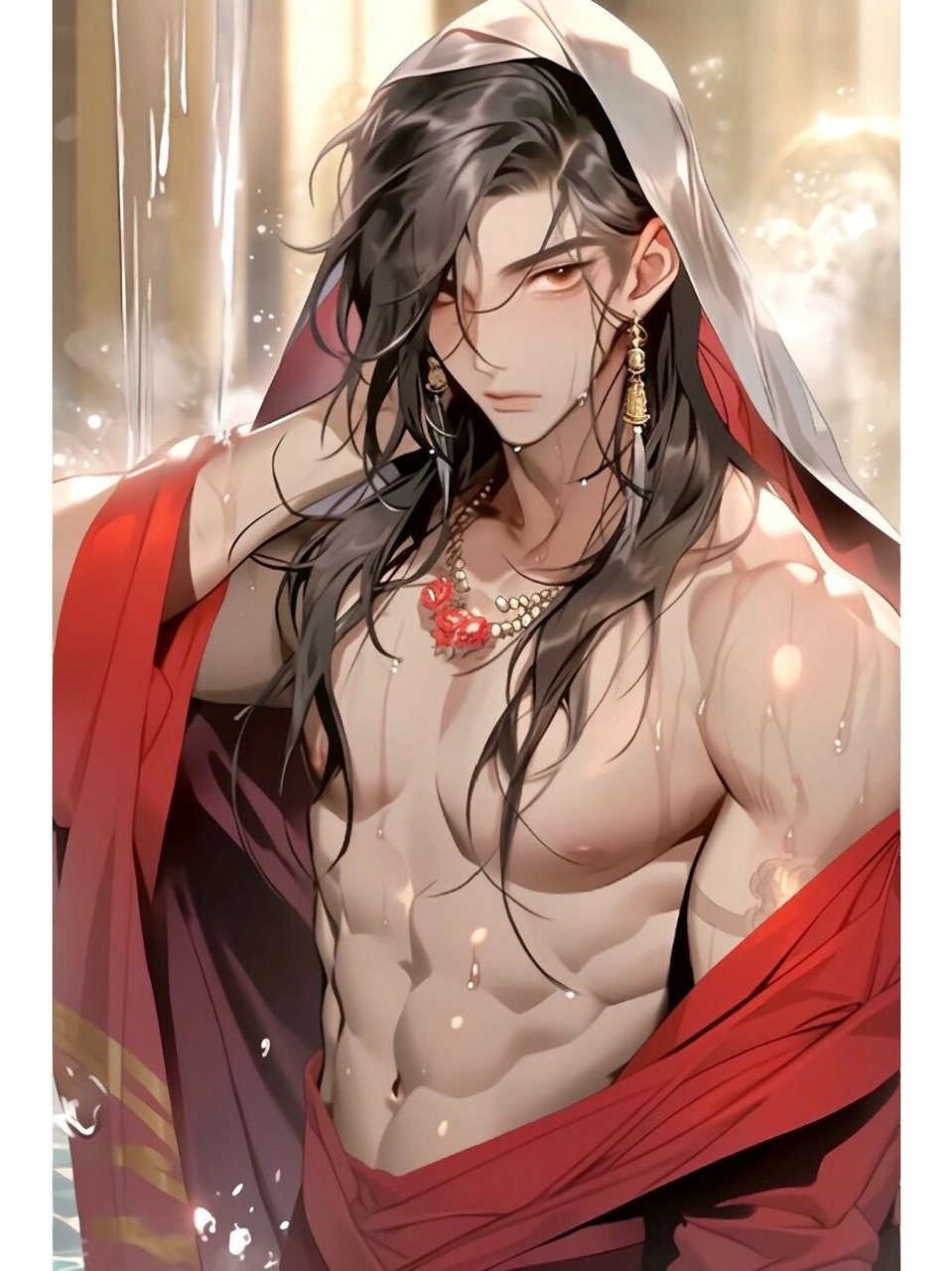 古风美男子出浴图  夏日滤镜   夏日滤镜