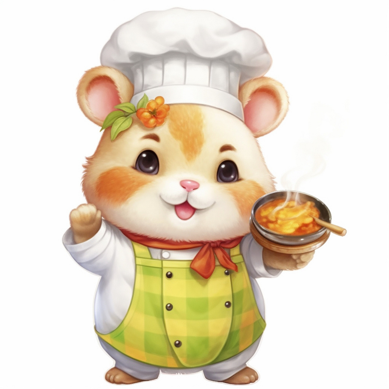 厨师卡通小熊 可爱的卡通厨师小熊来了