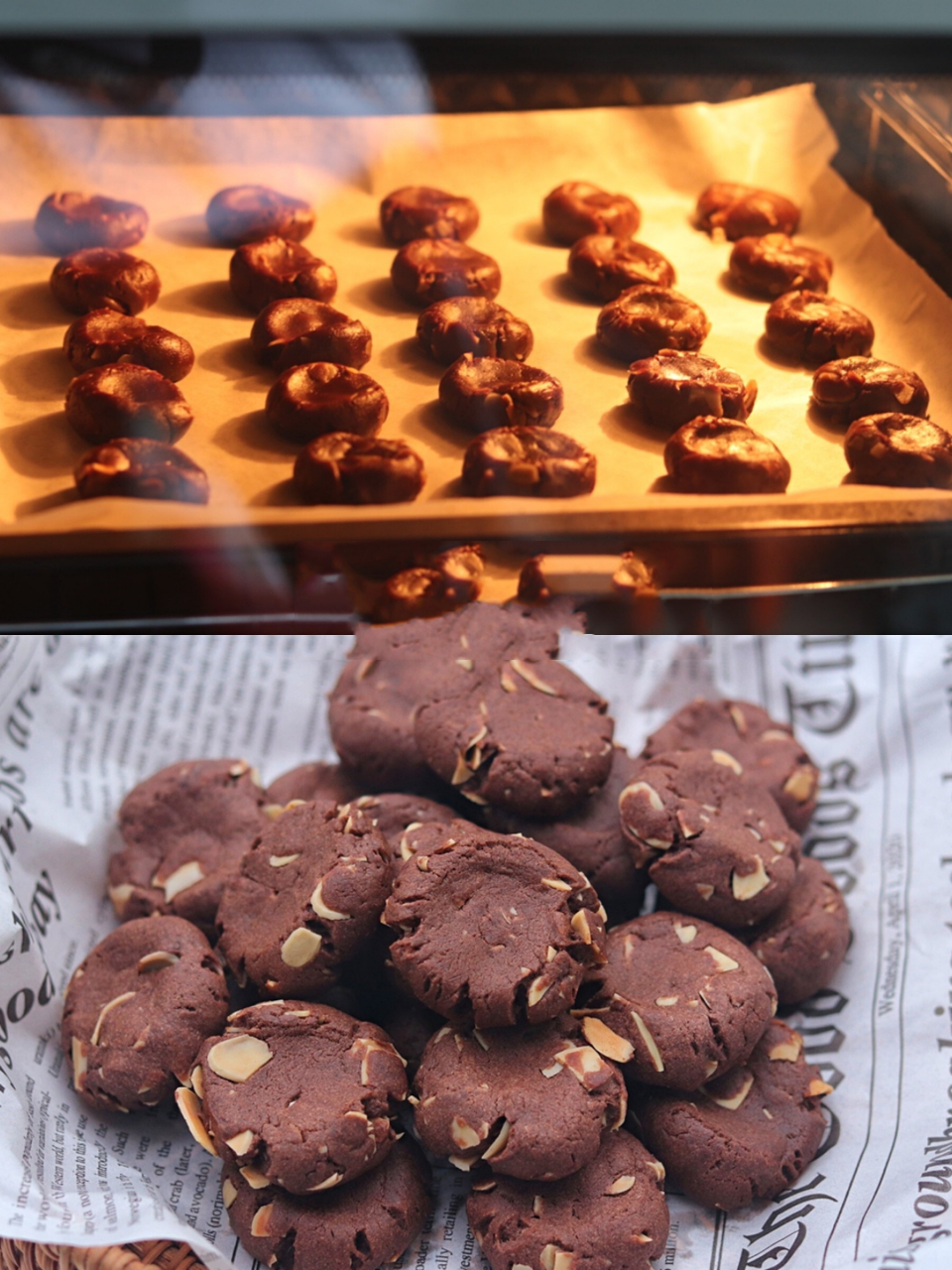零失败,巨好吃的巧克力杏仁饼干,香酥可口 我很喜欢这款可可巧克力