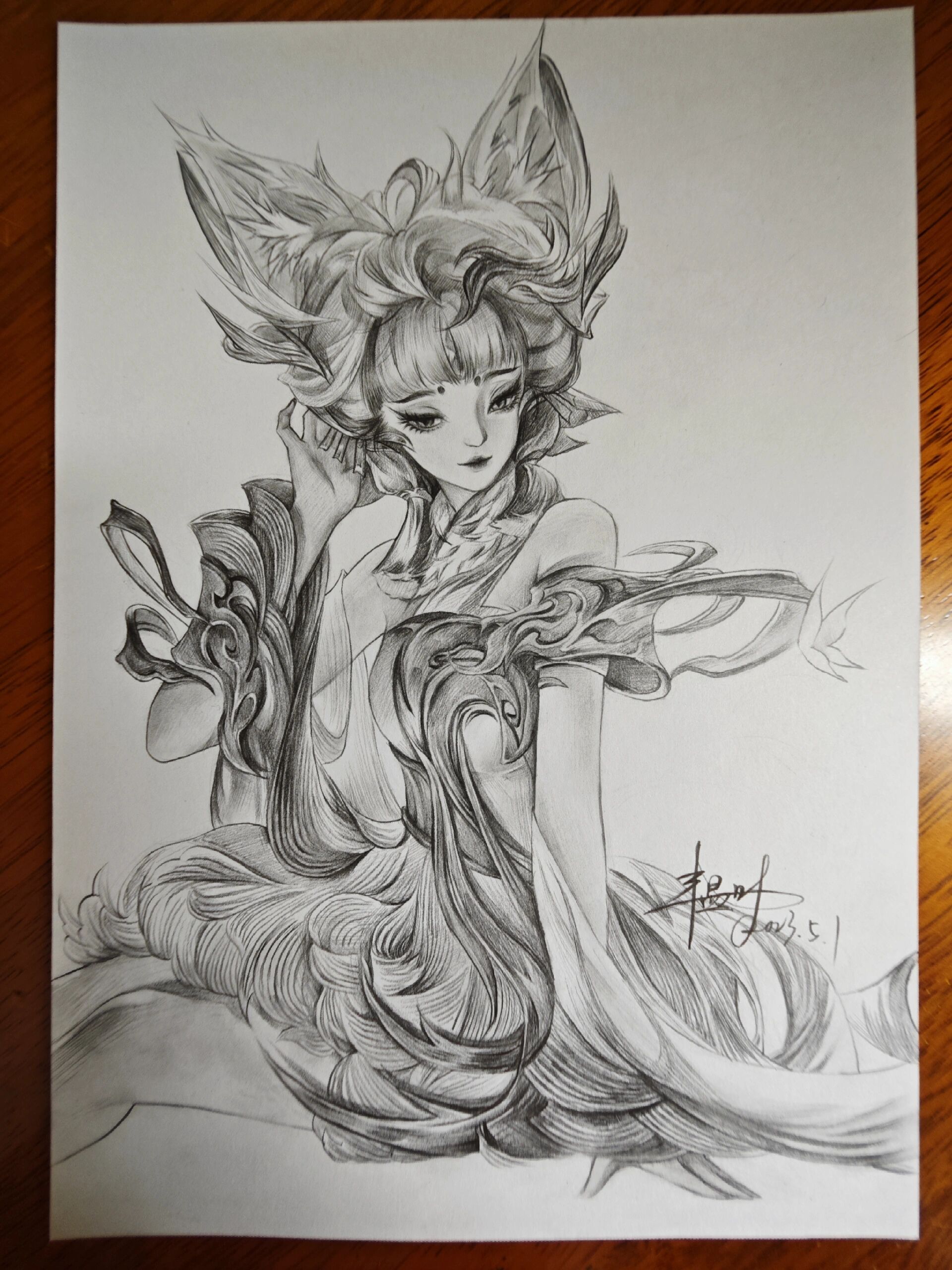 妲己_九尾狐 绘画过程