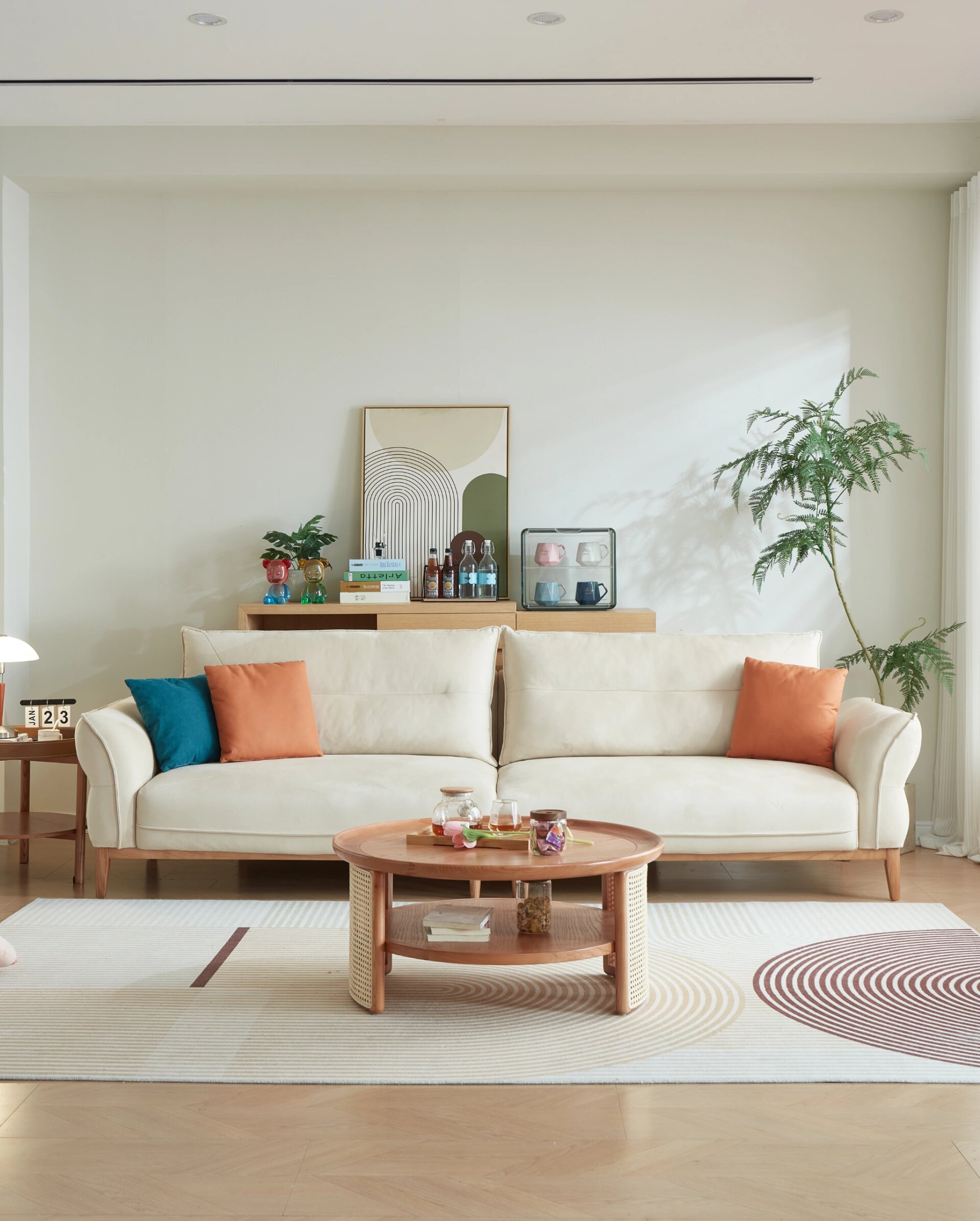 美翻天了60看不腻的温馨奶油原木风沙发 简约的奶白色硬装搭配奶乎