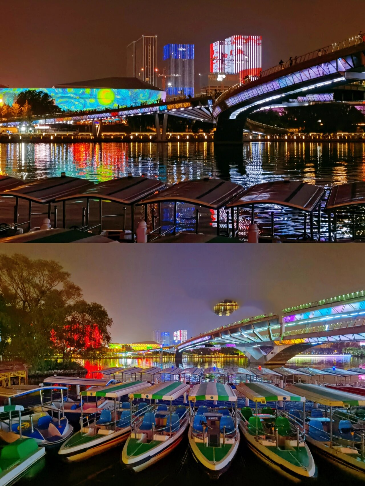 太原最美夜景|滨河公园 游船码头 自行车道 太原最美的夜景非滨河公园