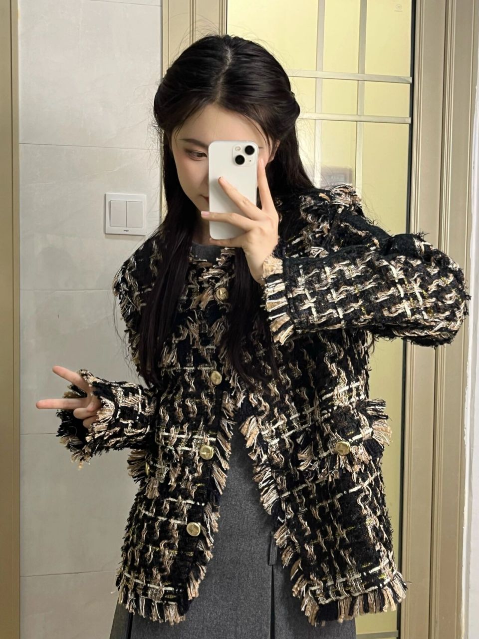 秋冬小香风和这个发型绝搭