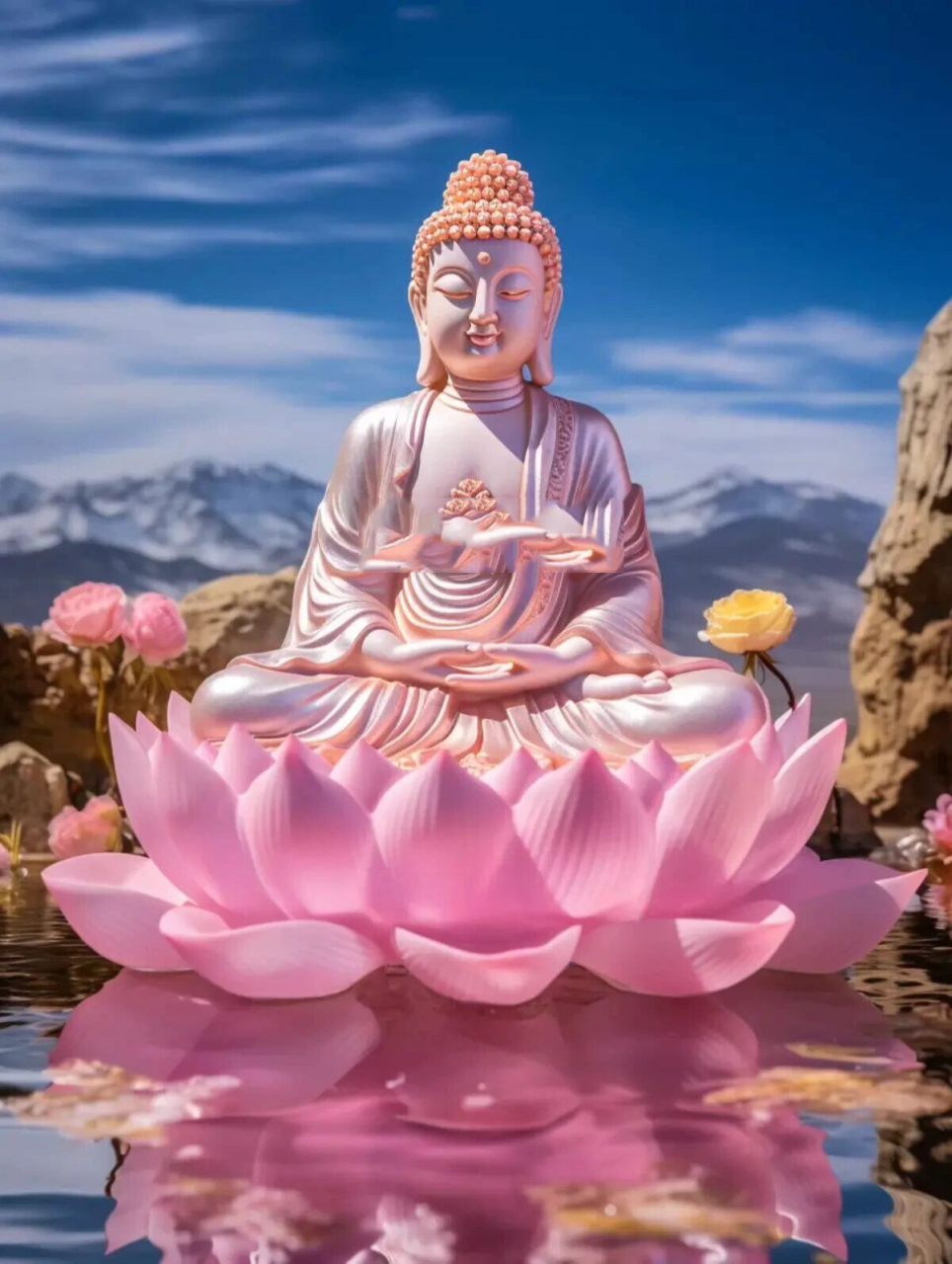 宁静禅意:佛像壁纸之祥和 慈悲与智慧:佛陀教导众生要具备慈悲与智慧