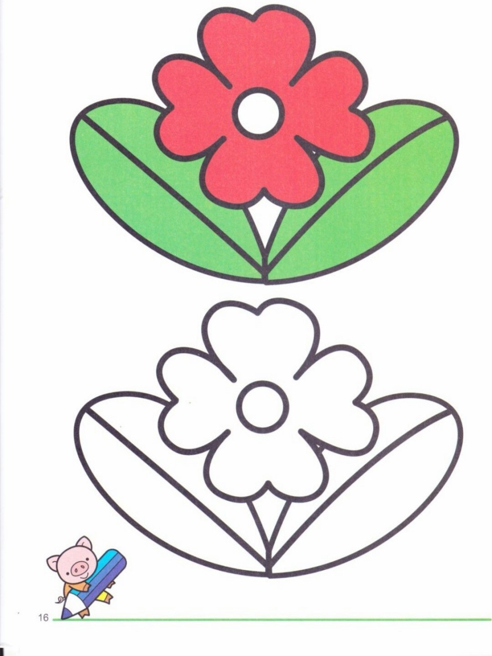 2～3岁涂色填色美术图片简笔画上色,基础篇 幼儿园宝贝儿童涂色填色