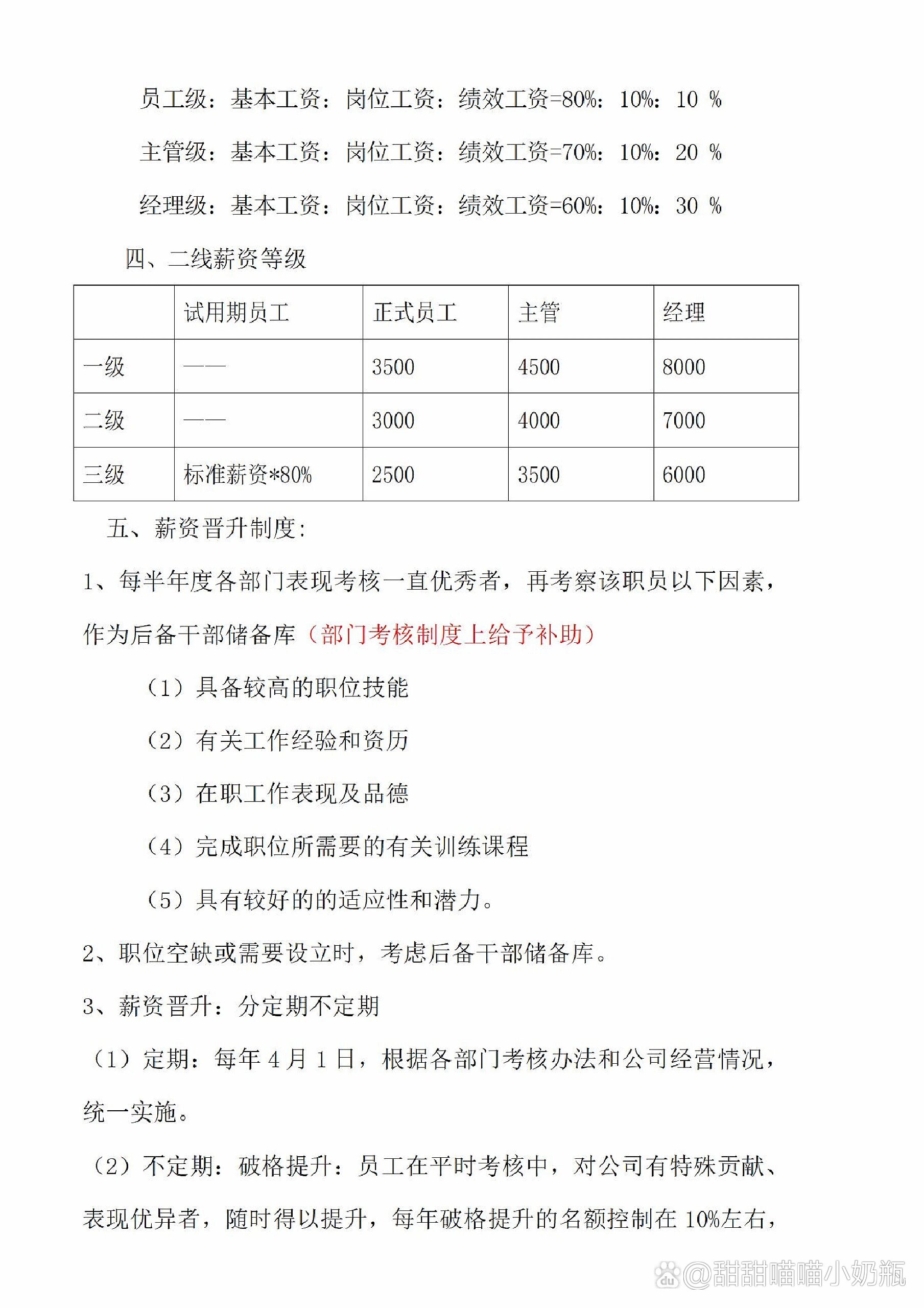 hr干货05公司各层级岗位定薪定级表