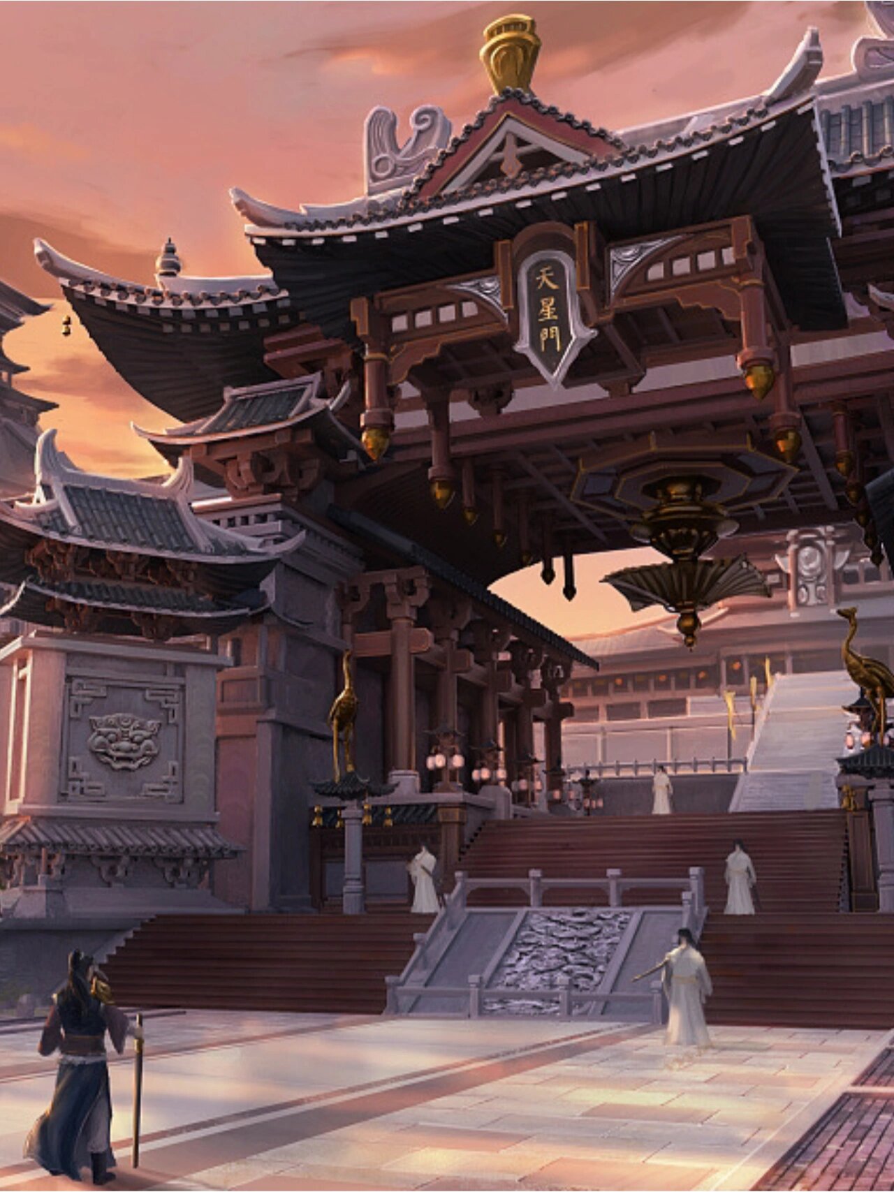 非常棒的一组动漫作品 这组画风优秀,种类多样的古风场景插画作品