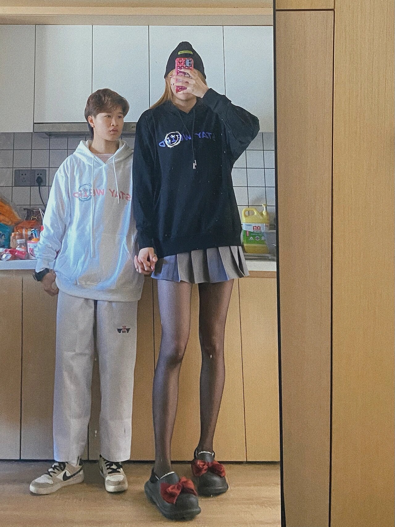 185和165最萌身高差 情侣穿搭