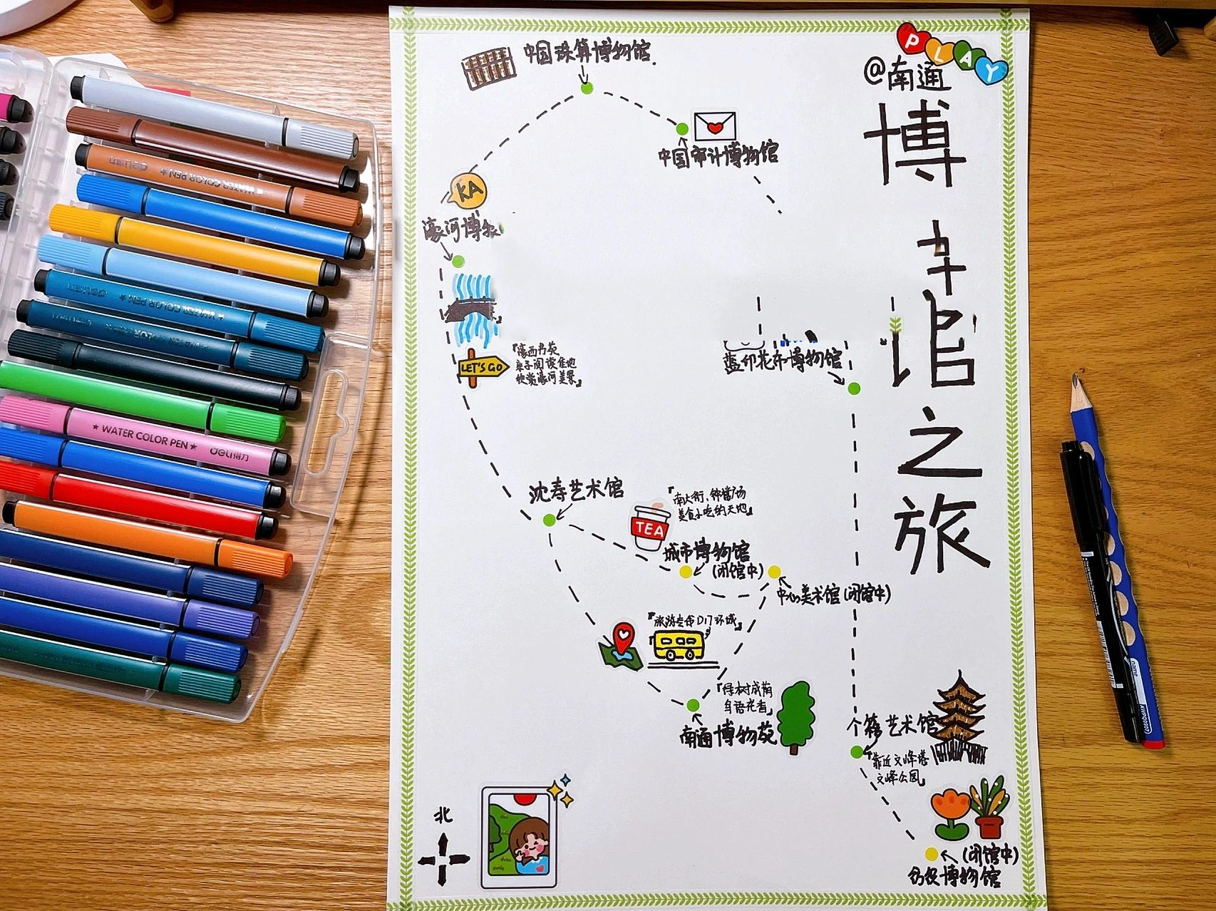 带你走走92南通|博物馆一日游手绘版路线