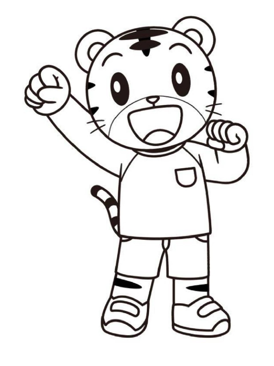 小朋友99喜欢9399巧虎涂色素材  喜欢巧虎的小可爱