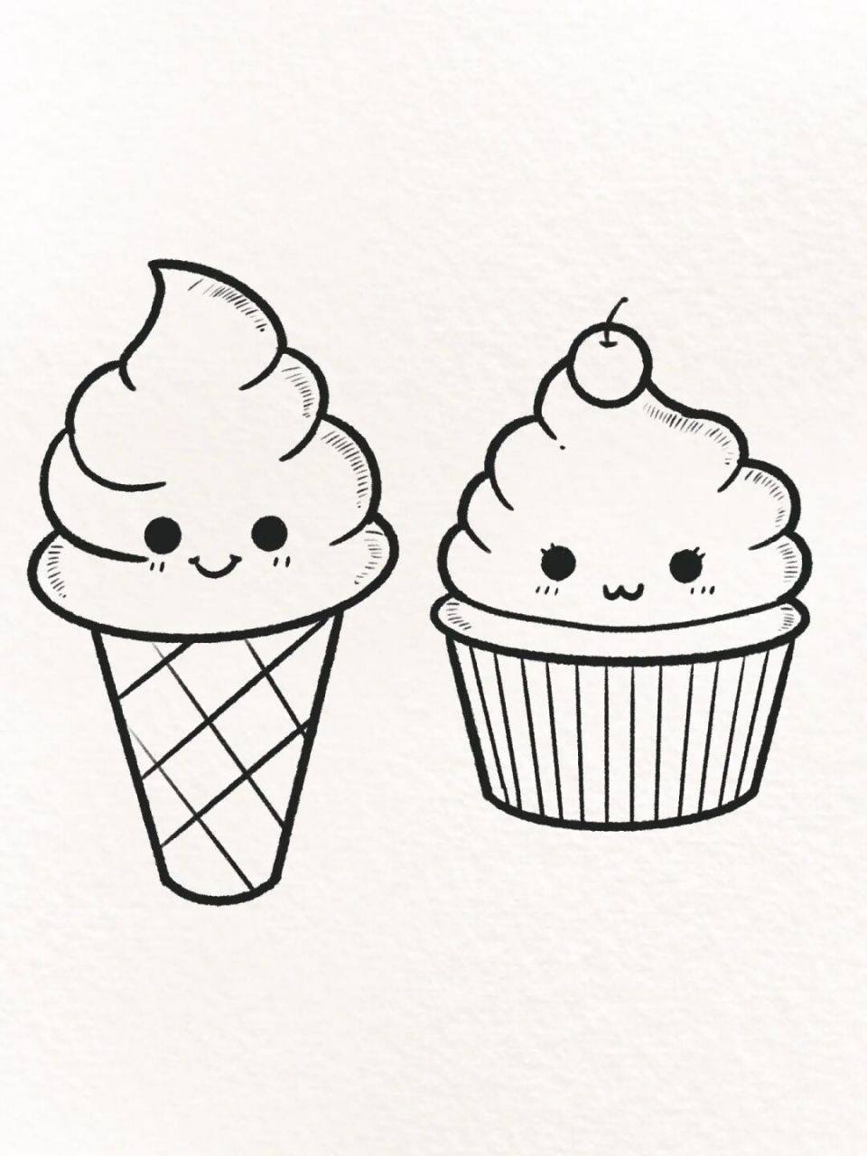 治愈简笔画 | 谁能拒绝得了甜品的诱惑 一生太短 我们应该把珍贵的