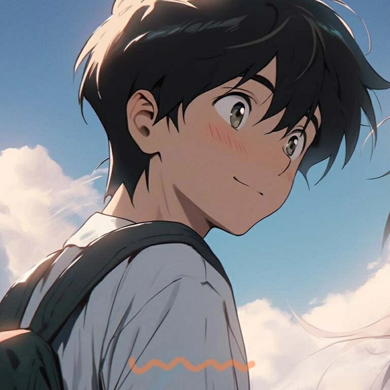 情侣头像|向往蓝天白云 天空一直都在 是云来了又去.