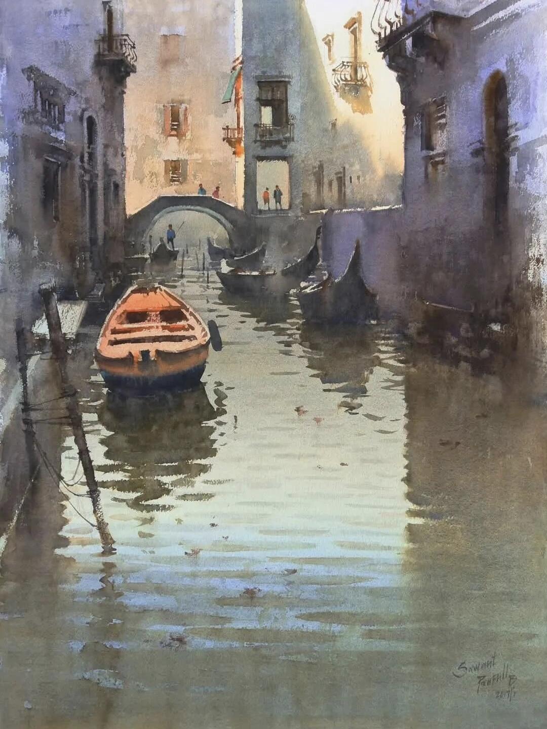 印度水彩画家,也能有如此的审美高度