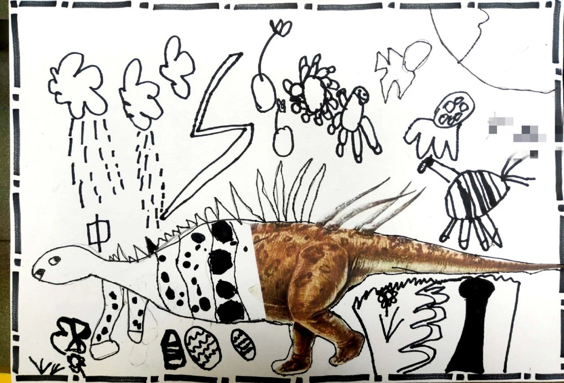 5-6岁儿童画《恐龙为什么灭绝》 因果联想一由一件事情的结果,根据