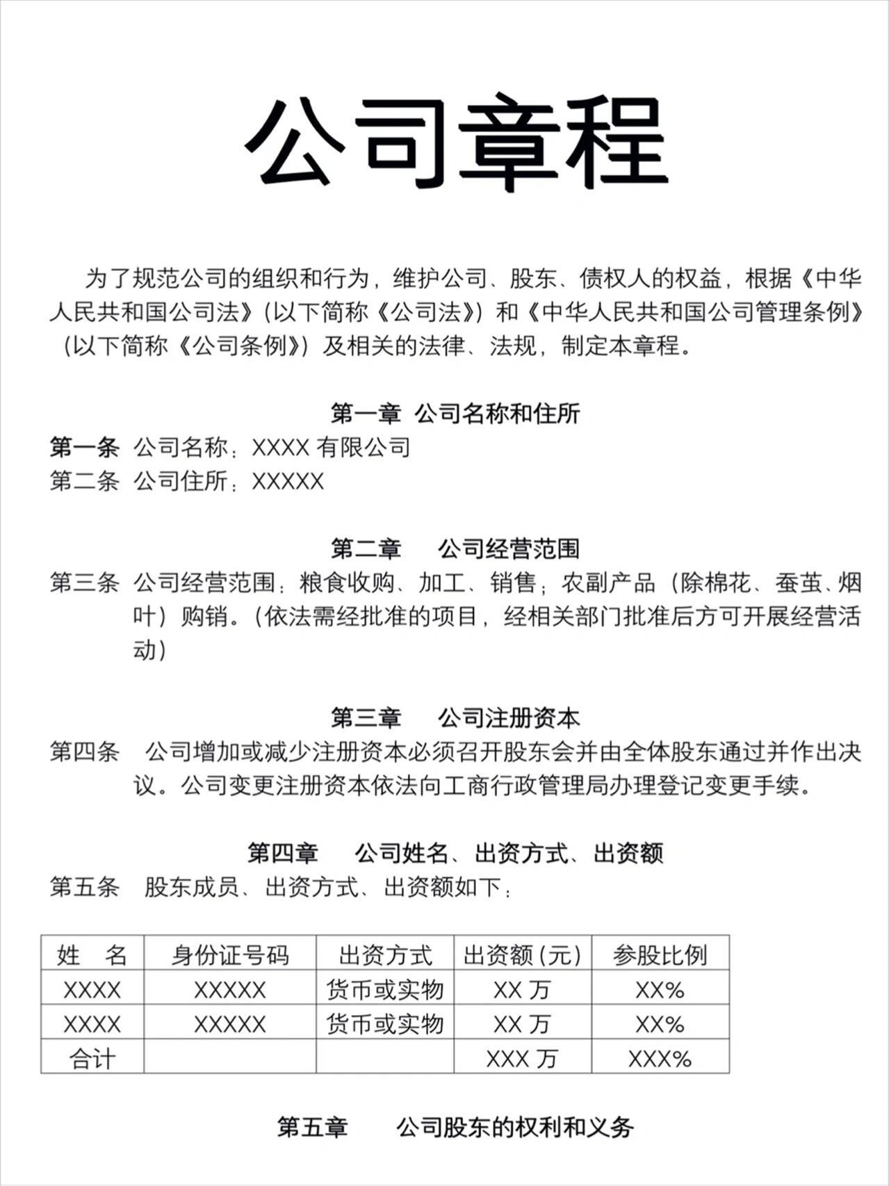 现在注册公司需要章程吗