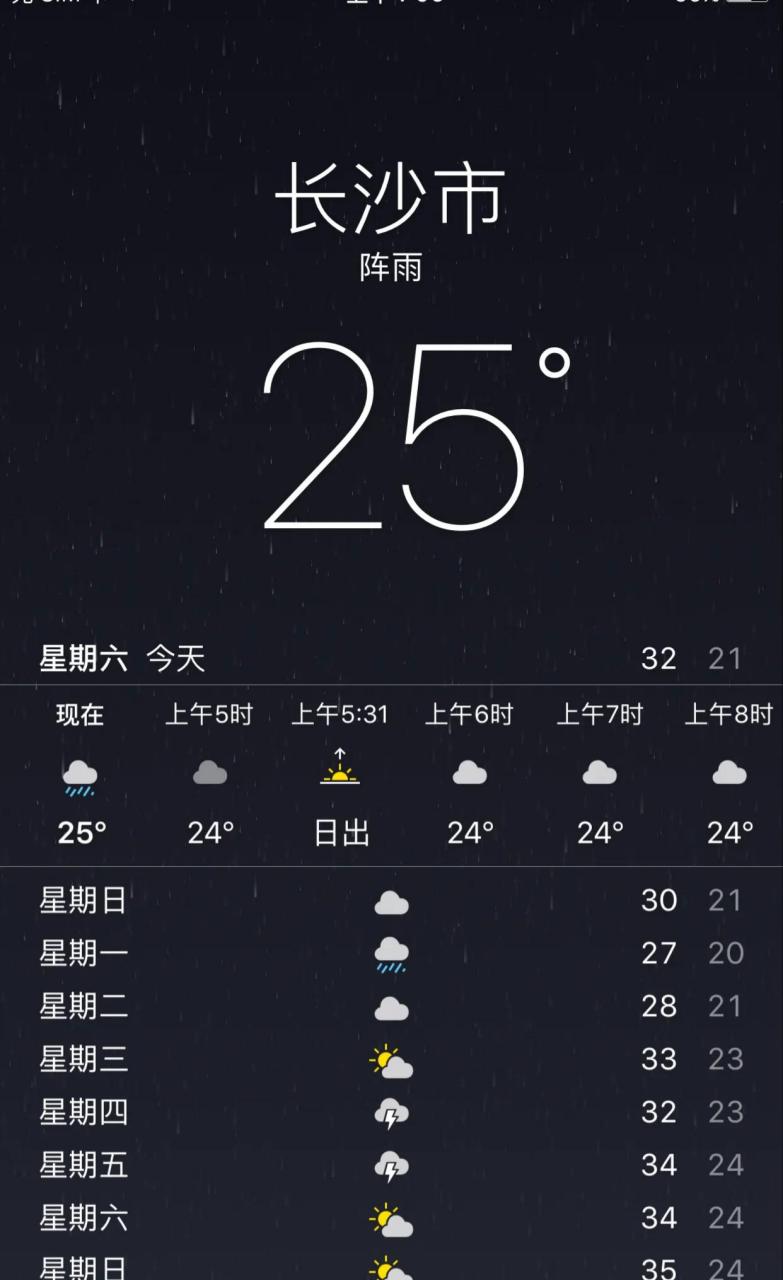 天气预报总算是准了一次,说凌晨四点下雨就下雨了,但是这温度确定才25