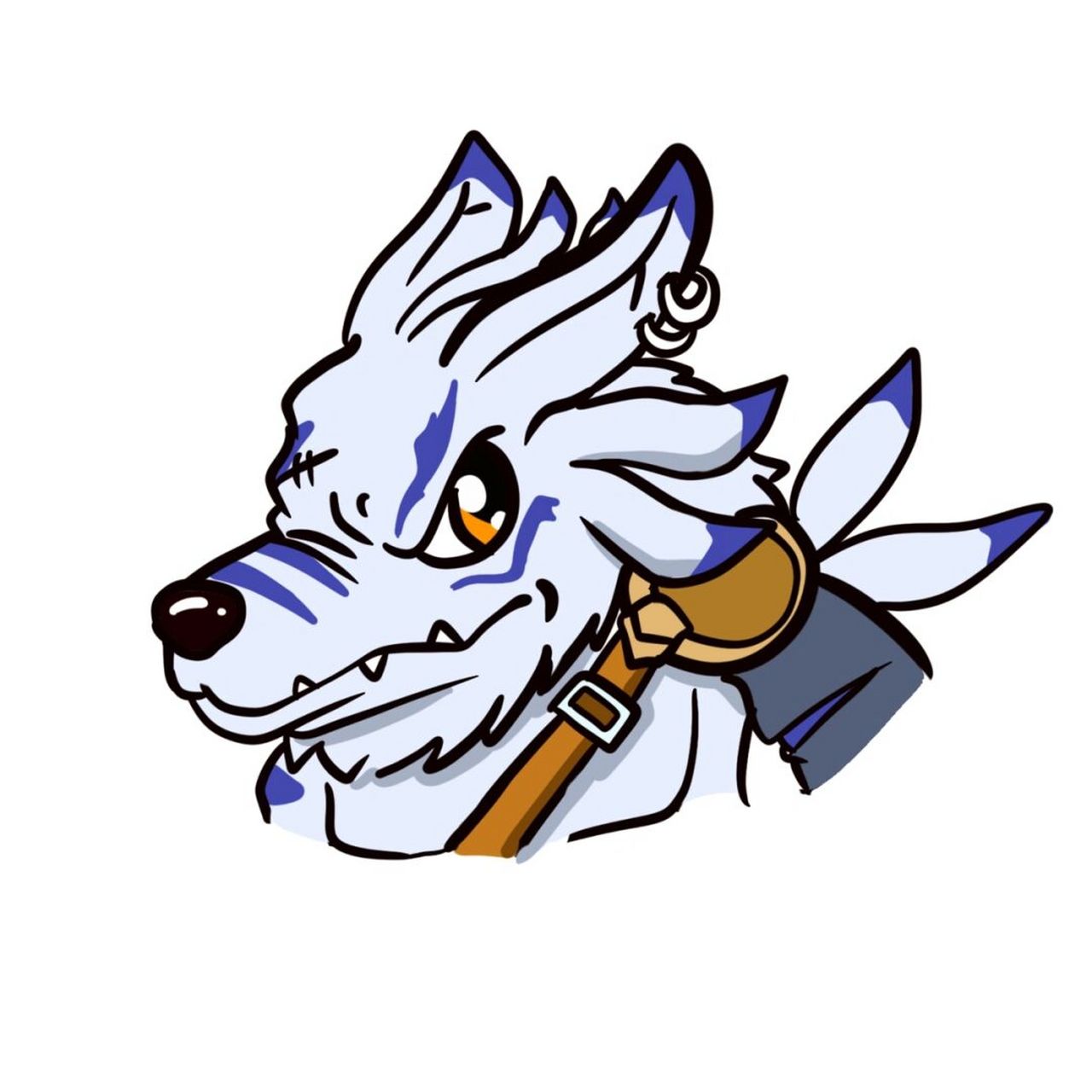 加布兽一家～#数码宝贝# #加布兽# 数码宝贝新世纪 #插画# #我是原创