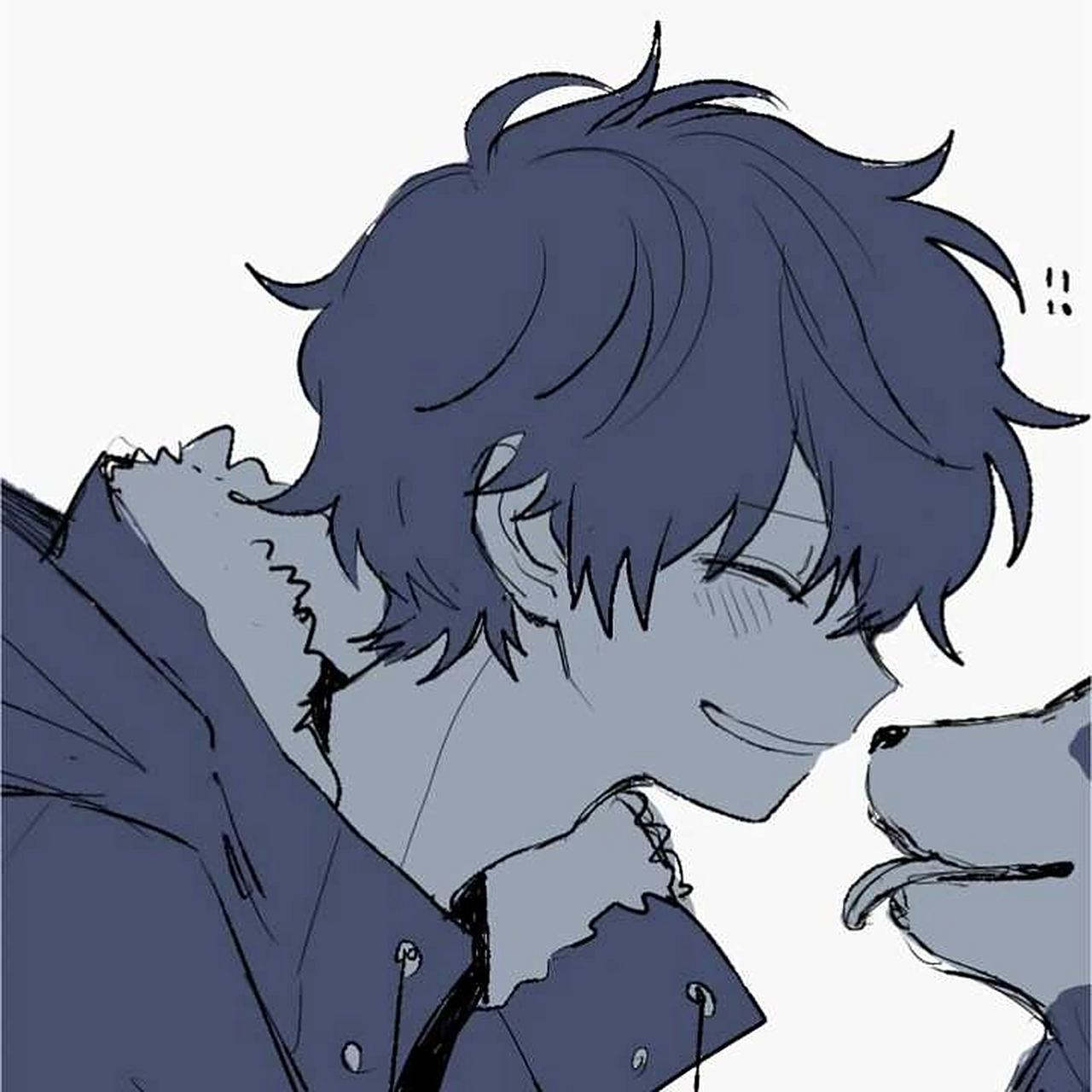 阳光眯眯眼男孩动漫头像