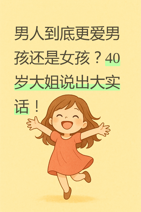 今天我们来聊聊一个老生常谈的话题:男人到底更喜欢男孩还是女孩?