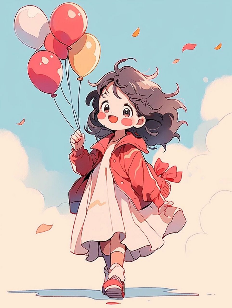 很阳光的女生头像|天空气球|可爱浪漫 分享一组超可爱女生拿气球头像