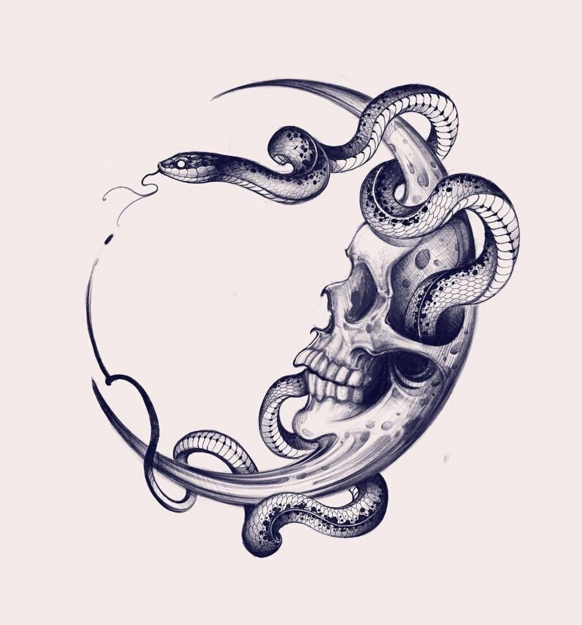 纹身暗黑写实手稿 暗黑风格纹身 纹身# #纹身