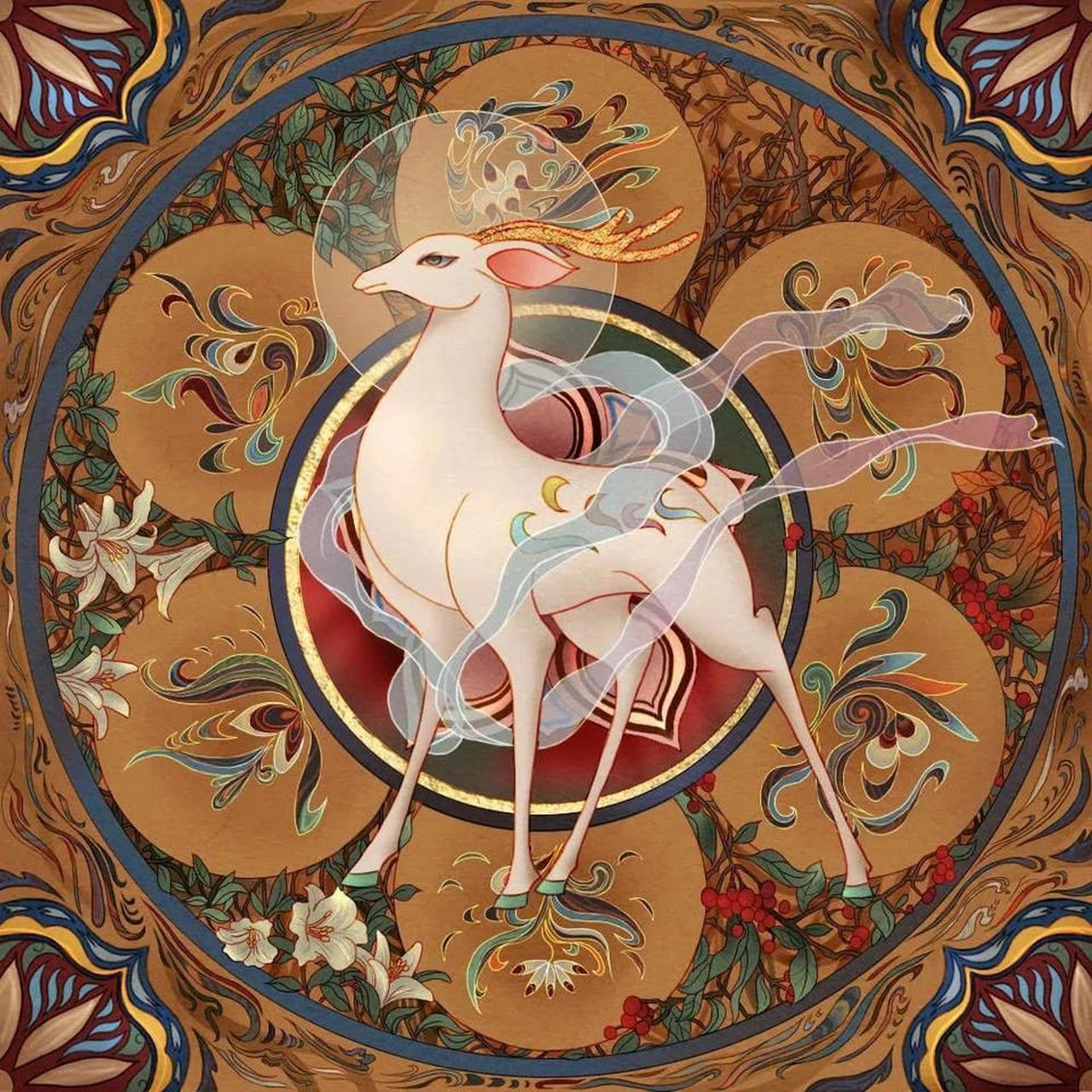 敦煌瑞兽 | 《鹿王本生图》中的九色鹿 九色鹿:一幅「活的」敦煌壁画