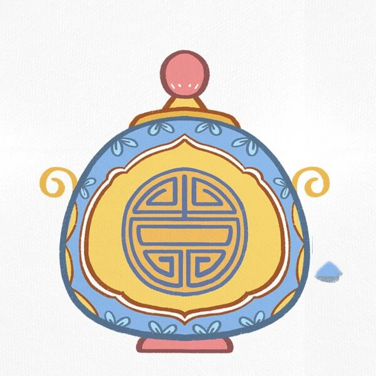 原创|古风|鼻烟壶|简笔画 【简笔画鼻烟壶】鼻烟壶是装鼻烟的容器