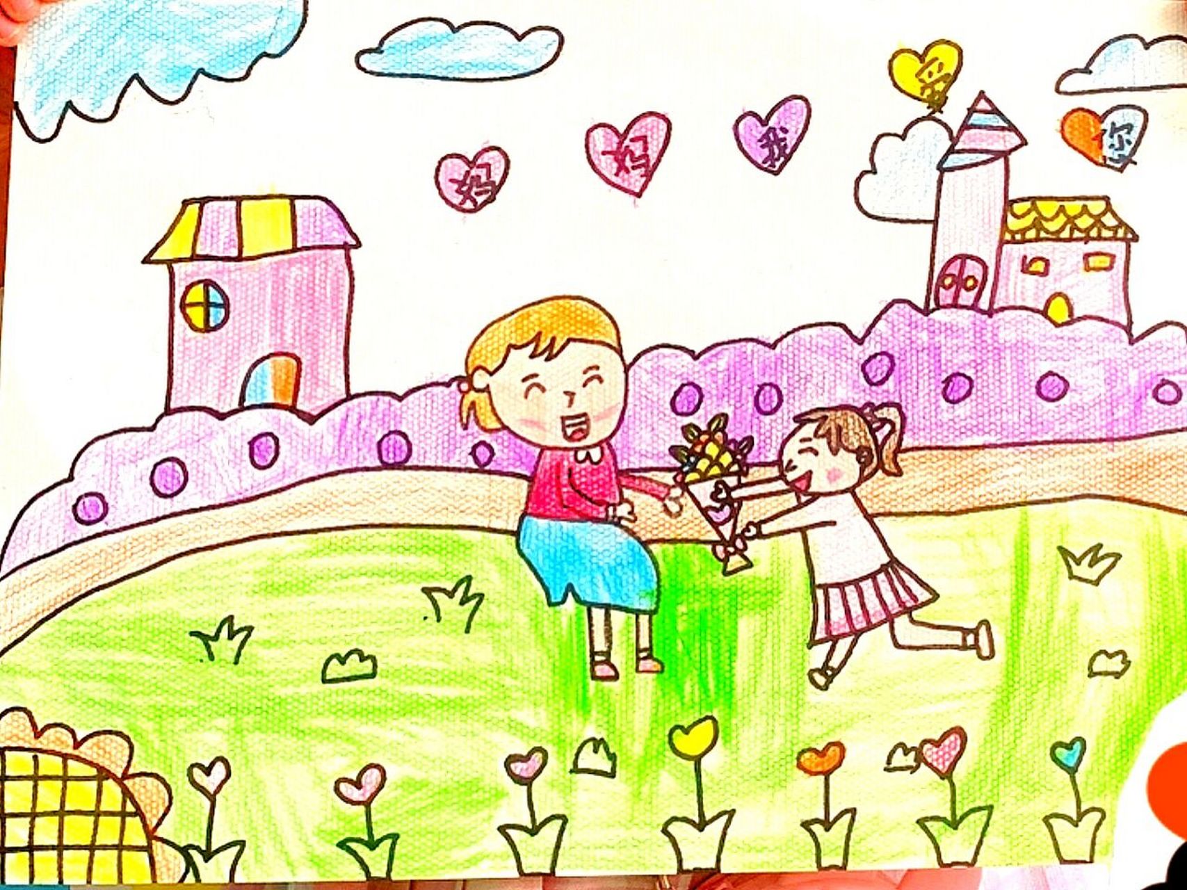 感恩父母,母亲节——创意儿童画
