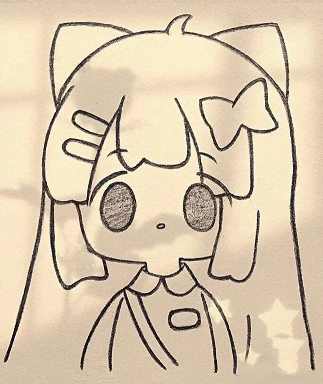 可爱动漫人物小女孩简笔画