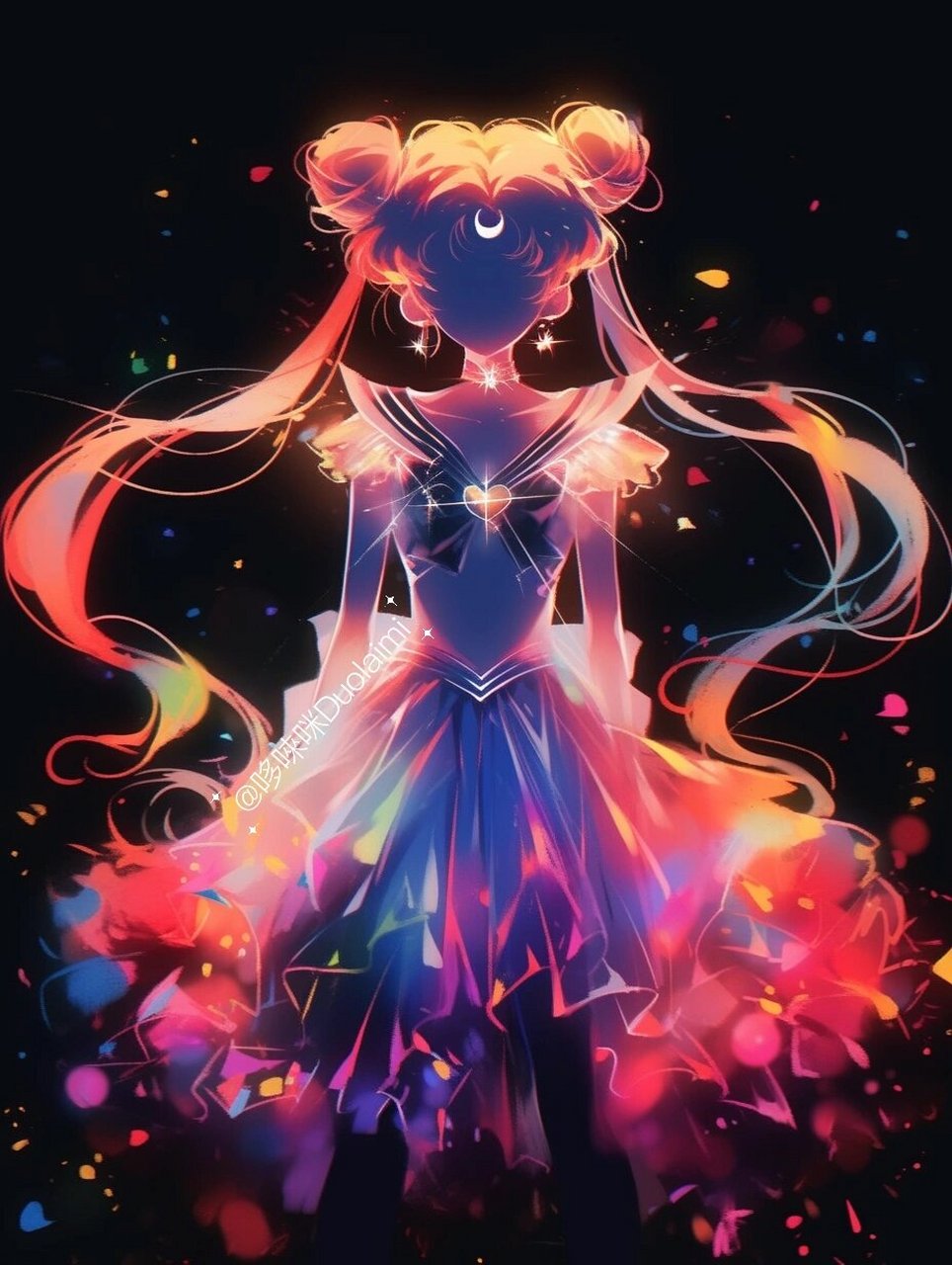 炫彩壁纸96七彩光影美少女战士月野兔动漫插