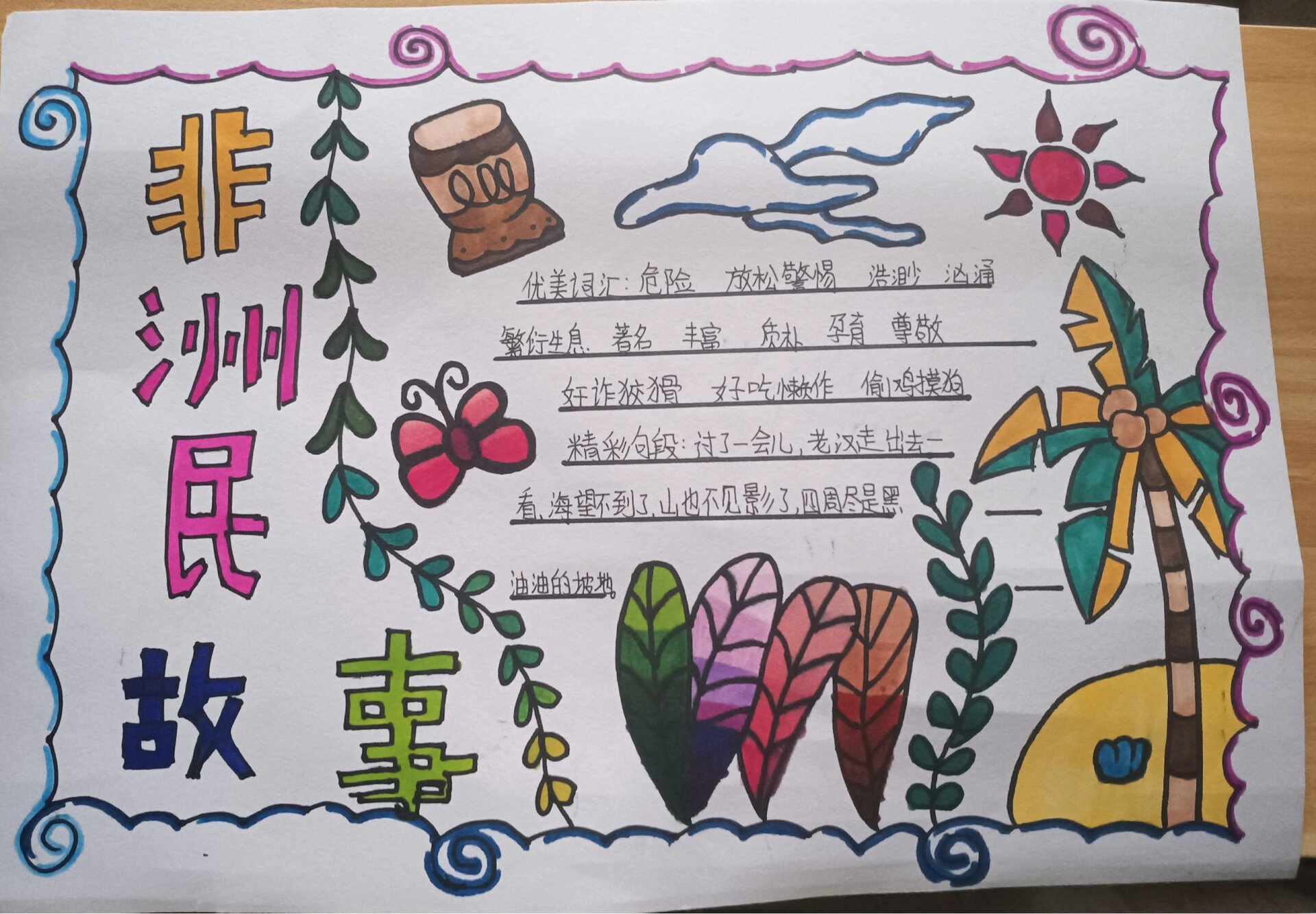 非洲民间故事手抄报,不喜勿喷@皓月山川的动态