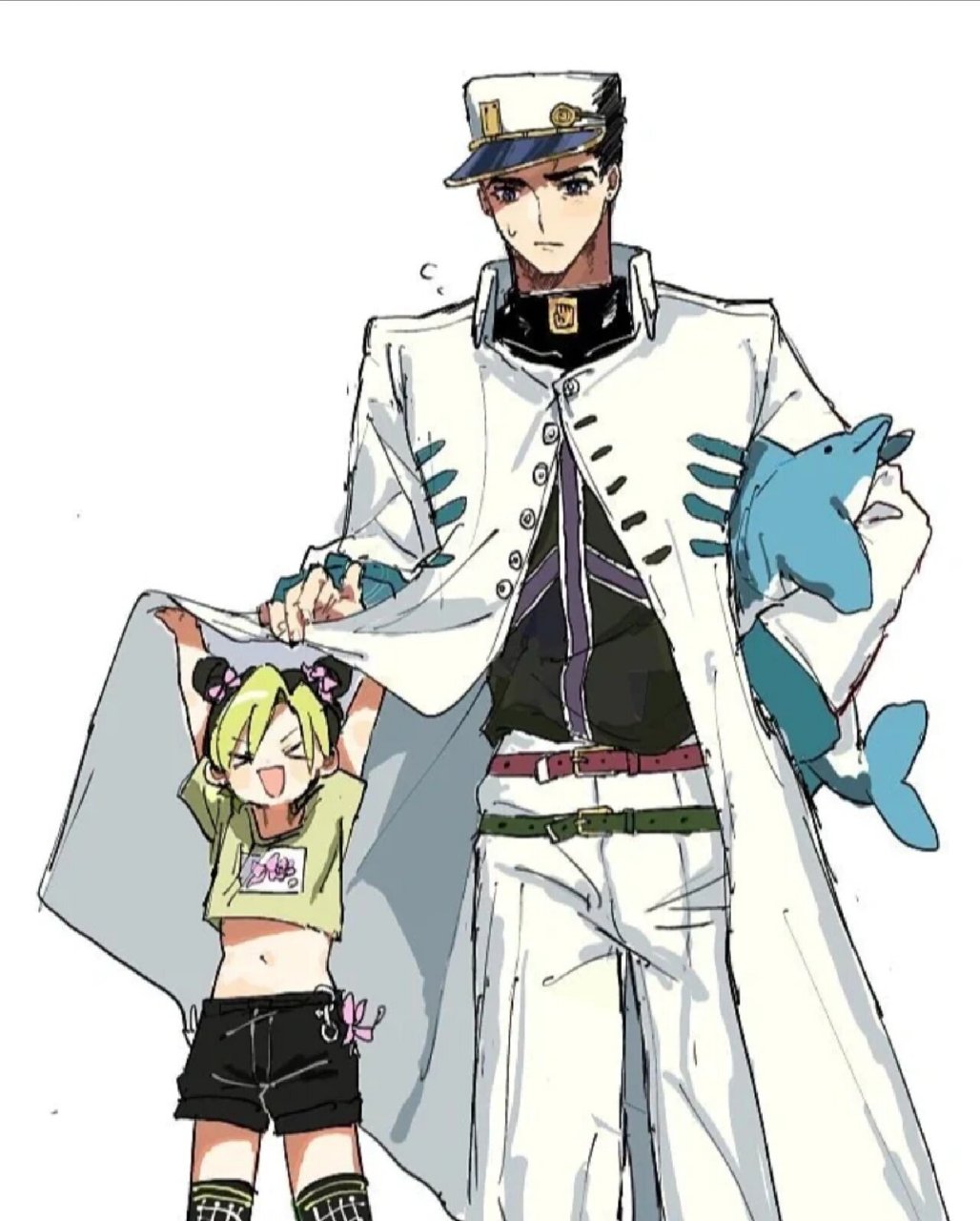 父女 #jojo# #空条承太郎# #空条徐伦# 是转载[坏笑]