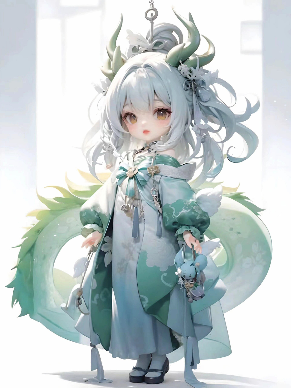 ai手办设计 | 四大神兽「青龙拟人」 青龙,又称苍龙,孟章,是中国古代